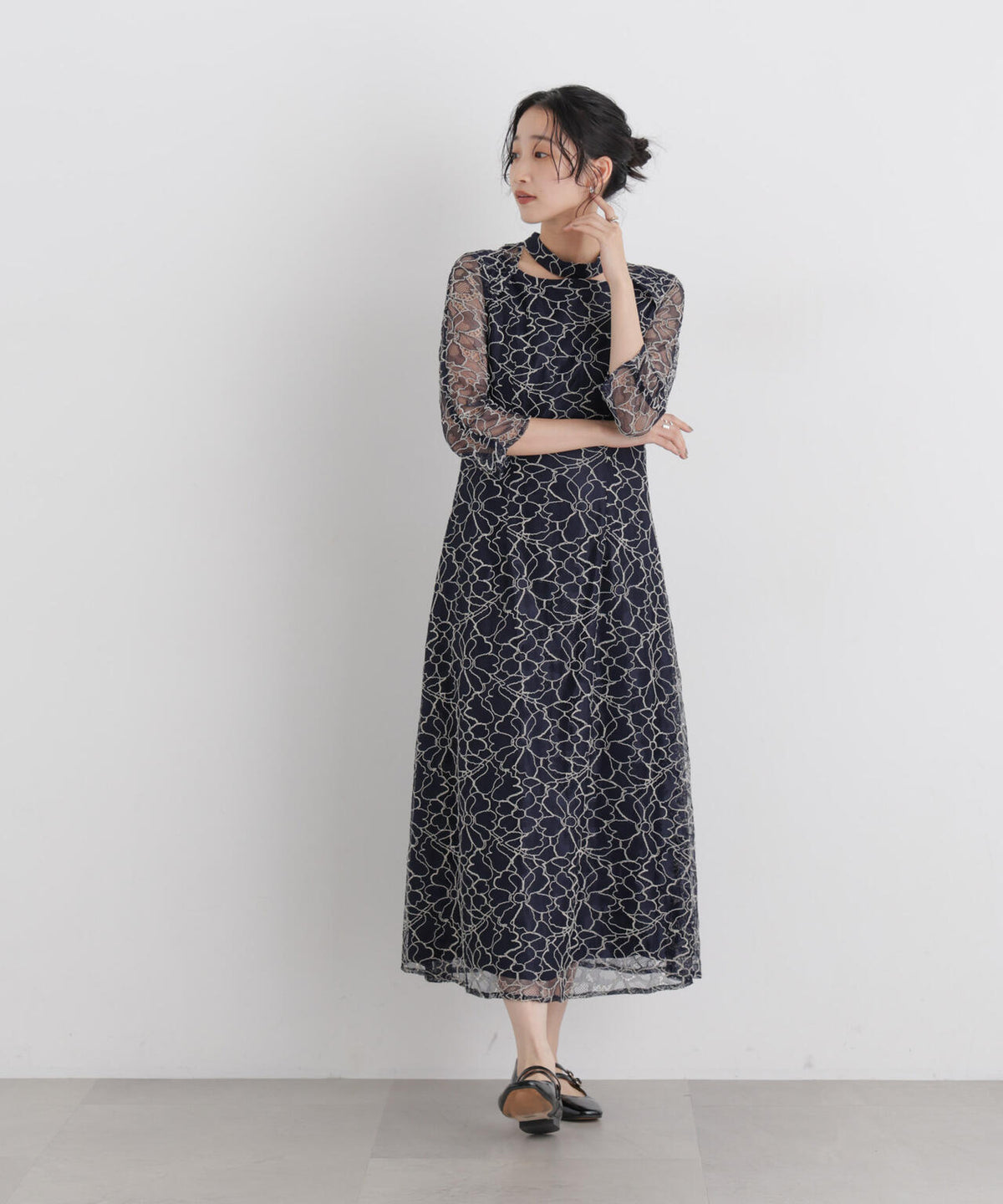 kaene/コードレースチョーカーネックドレス 6716219038