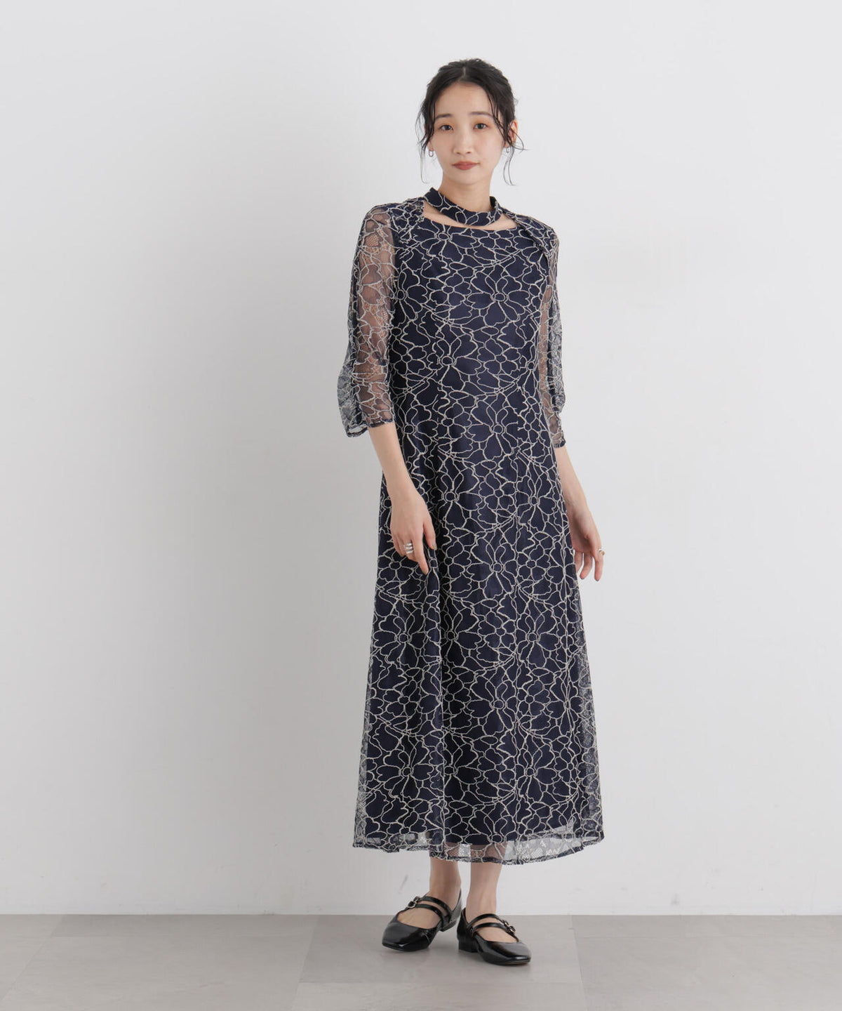 kaene/コードレースチョーカーネックドレス 6716219038