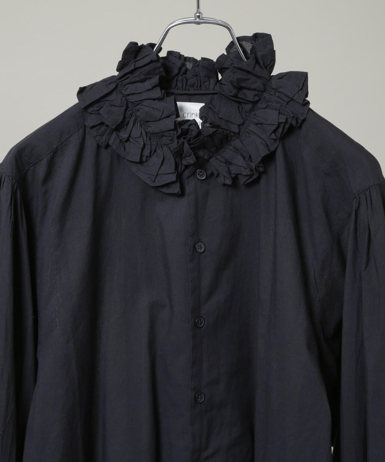 crinkle crinkle crinkle/cotton frill collar shirts 6716220003