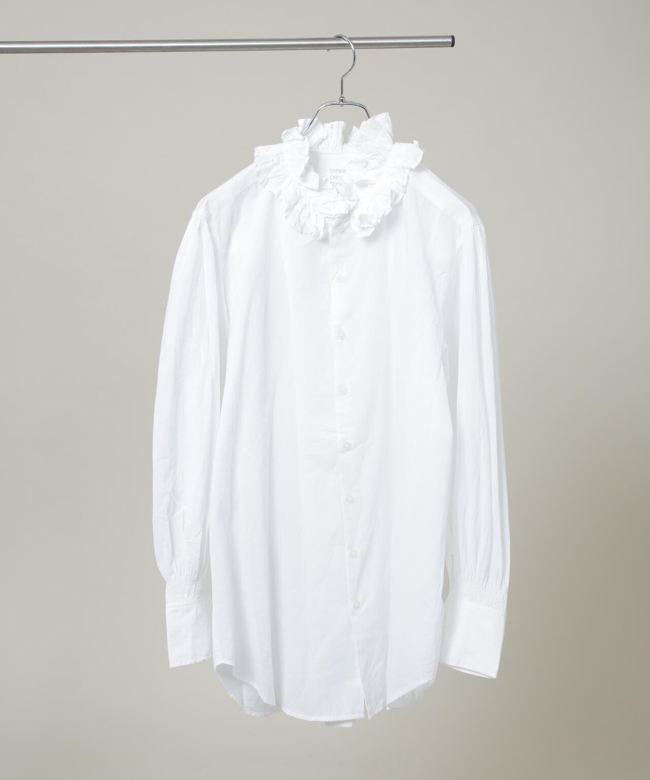 crinkle crinkle crinkle/cotton frill collar shirts 6716220003