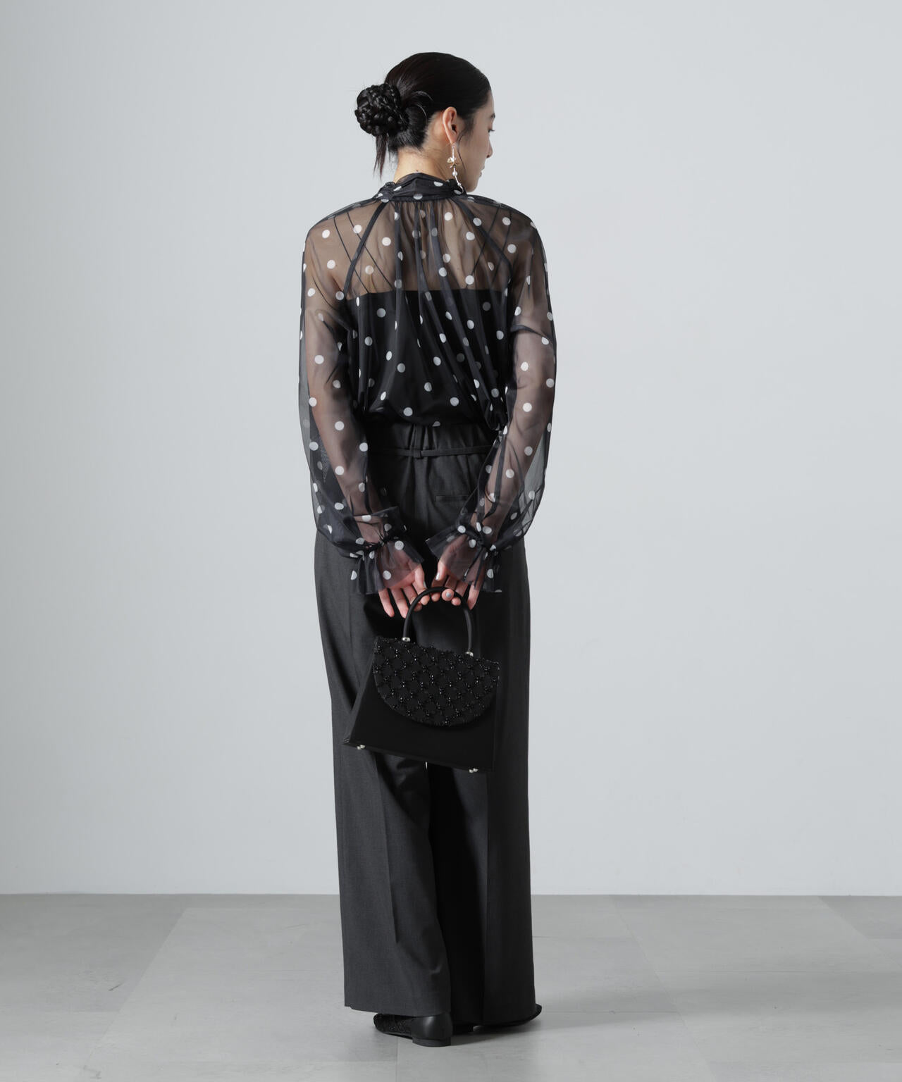 troisiemechaco/DOT×TULLE ブラウス(セットアップ可) 6716220011
