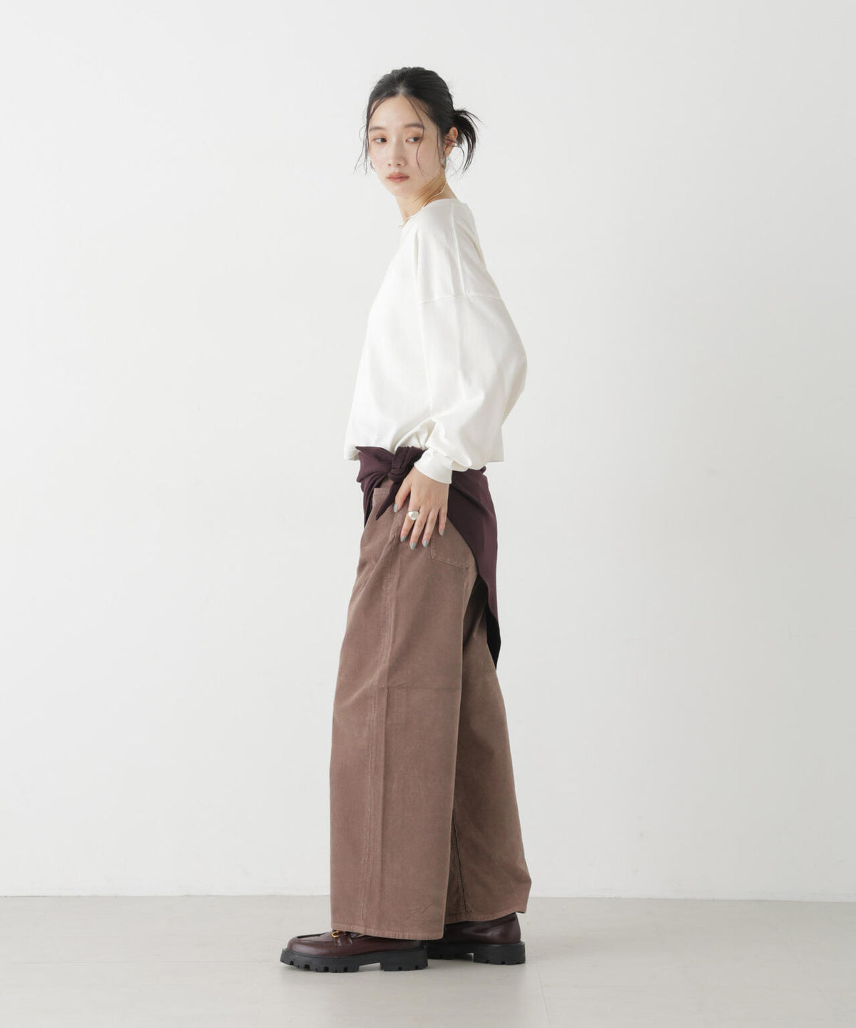 Hanes/1P SHIRO for HER クロップドワイドT 6716223009