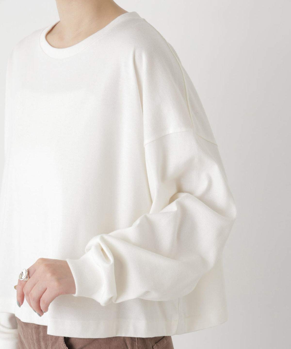 Hanes/1P SHIRO for HER クロップドワイドT 6716223009