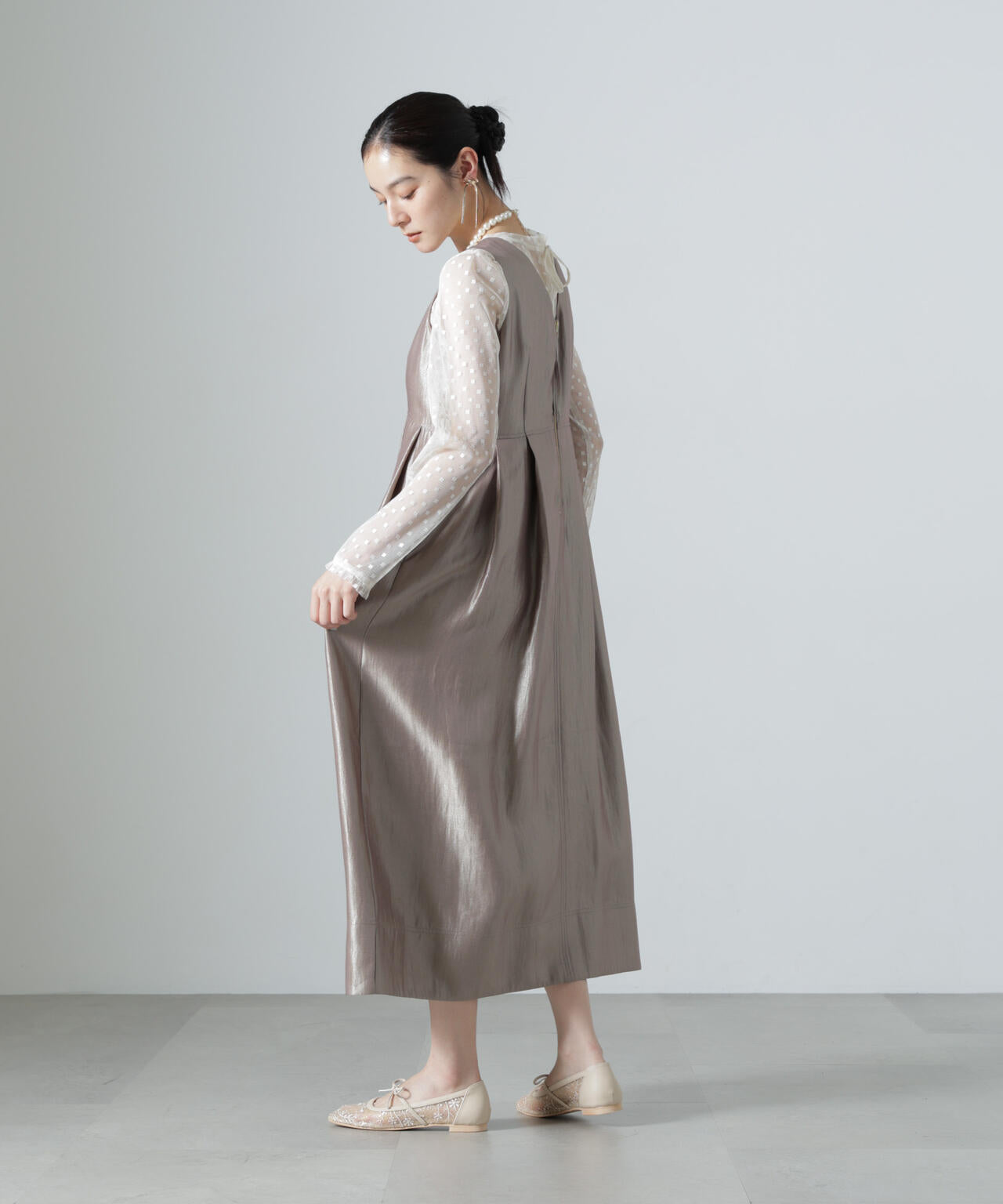 troisiemechaco/DOT×TULLE LACE トップス 6716223038