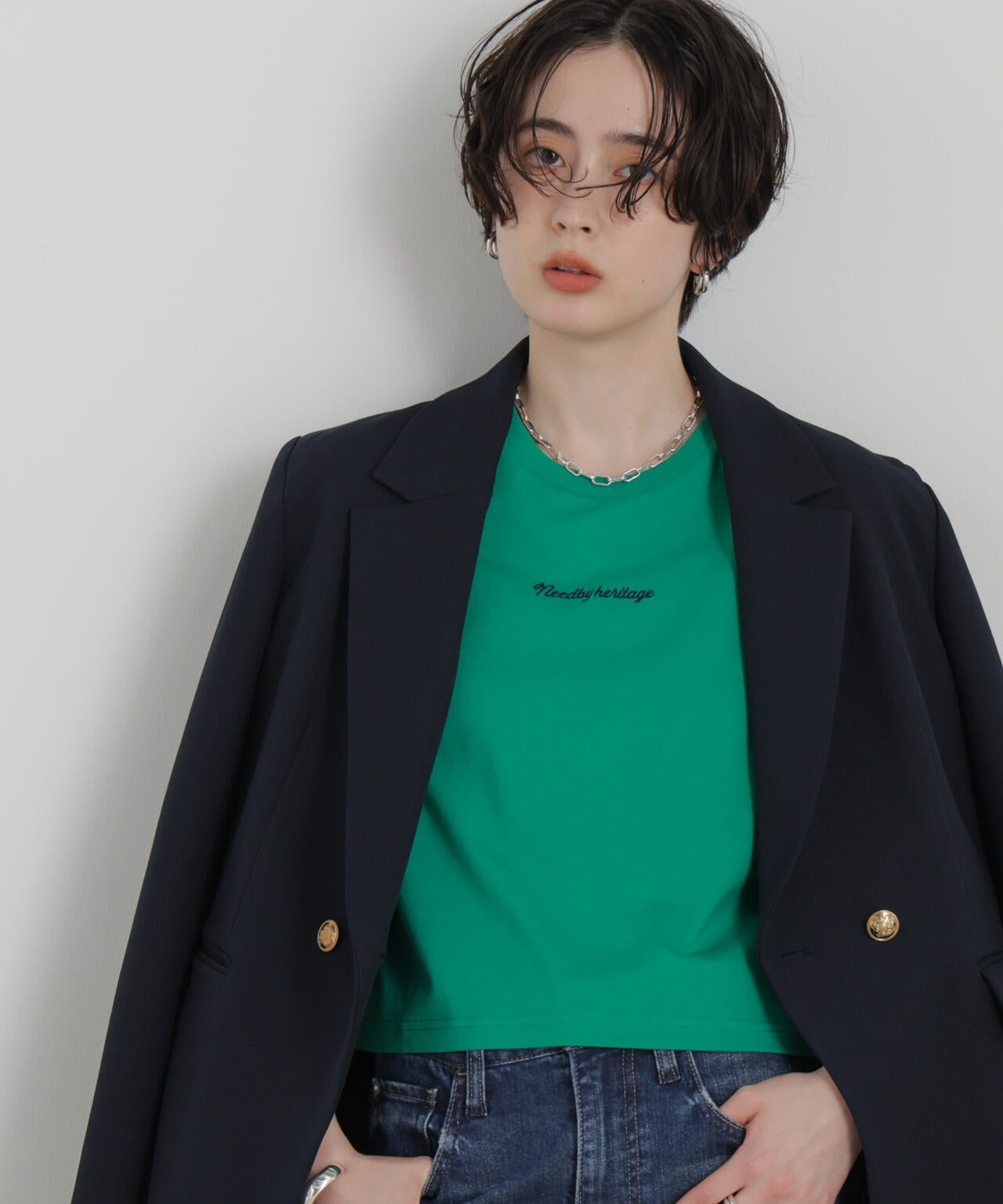 NEEDBY heritage/別注 CROPPED TEE 6716224001