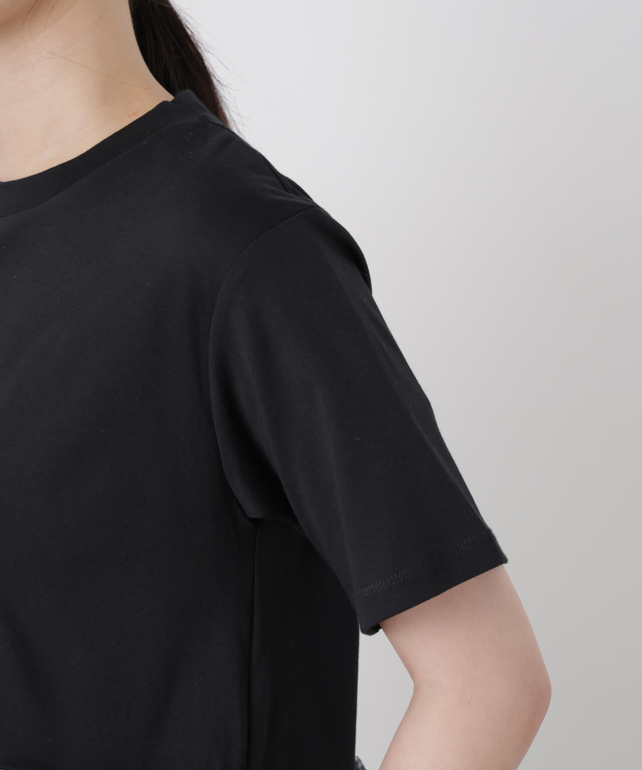troisiemechaco/DOT TULLE LACE×JERSEY トップス 6716224007