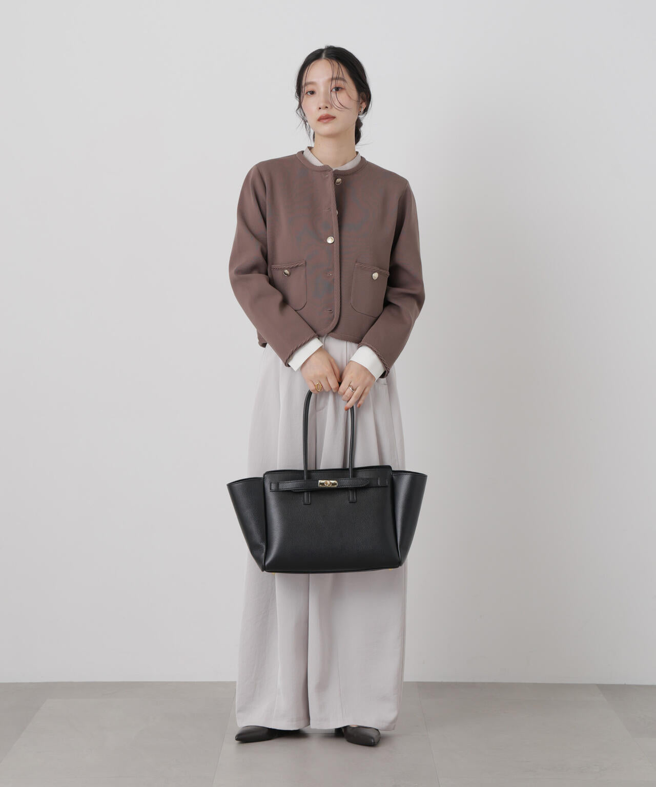 AULENTTI/ターンロックモチーフトート 6716232252