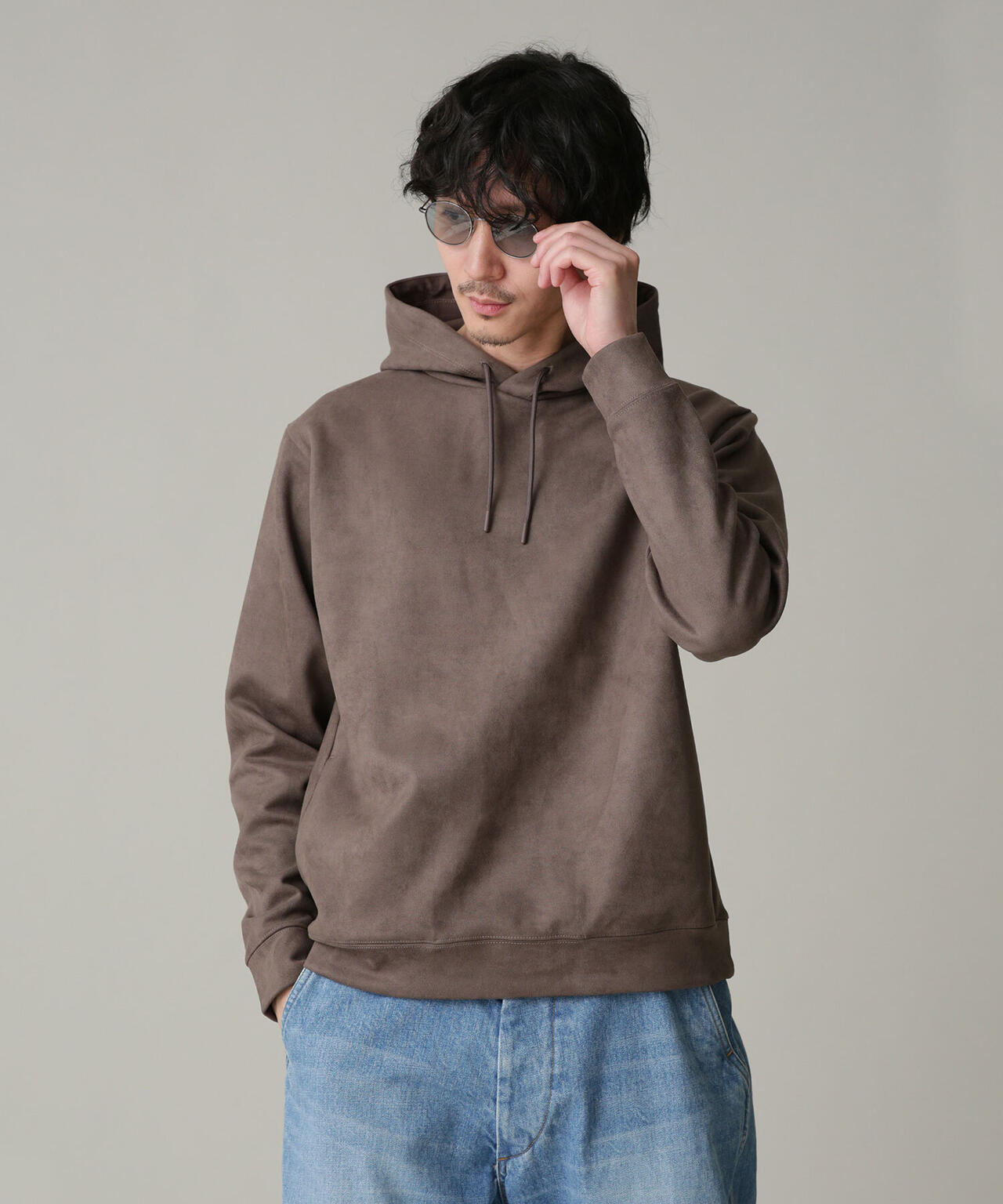 LB.04/フェイクスウェードフーディー 6723123206