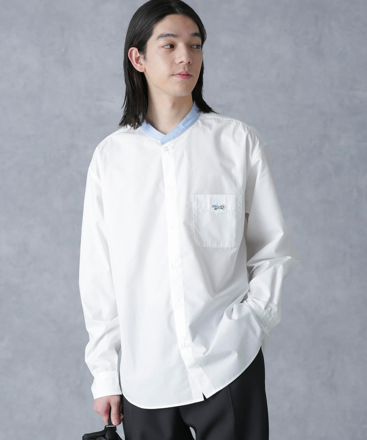 「PENNEYS別注」クレリックバンドカラーシャツ 長袖 6724120212