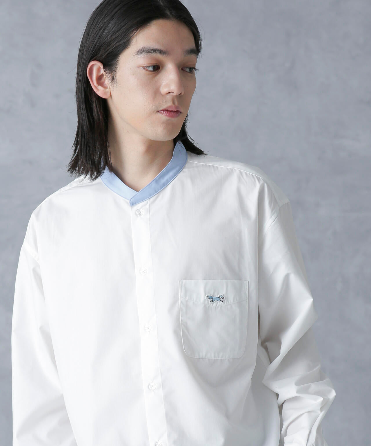 「PENNEYS別注」クレリックバンドカラーシャツ 長袖 6724120212