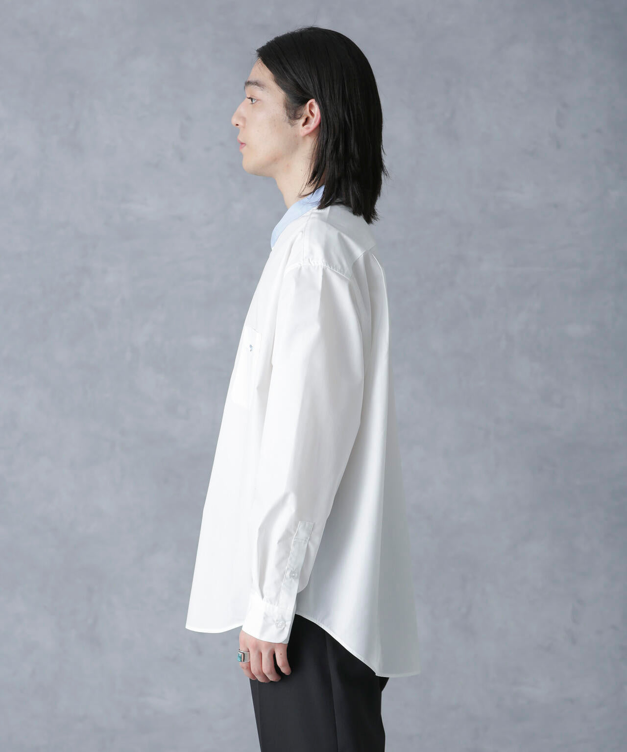 「PENNEYS別注」クレリックバンドカラーシャツ 長袖 6724120212