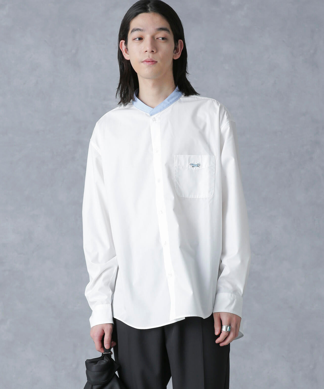 「PENNEYS別注」クレリックバンドカラーシャツ 長袖 6724120212