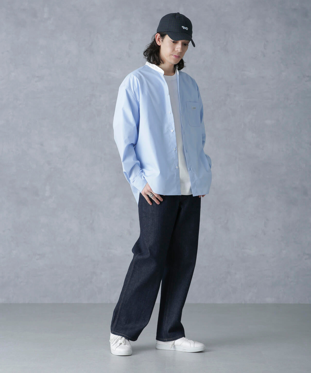 「PENNEYS別注」クレリックバンドカラーシャツ 長袖 6724120212