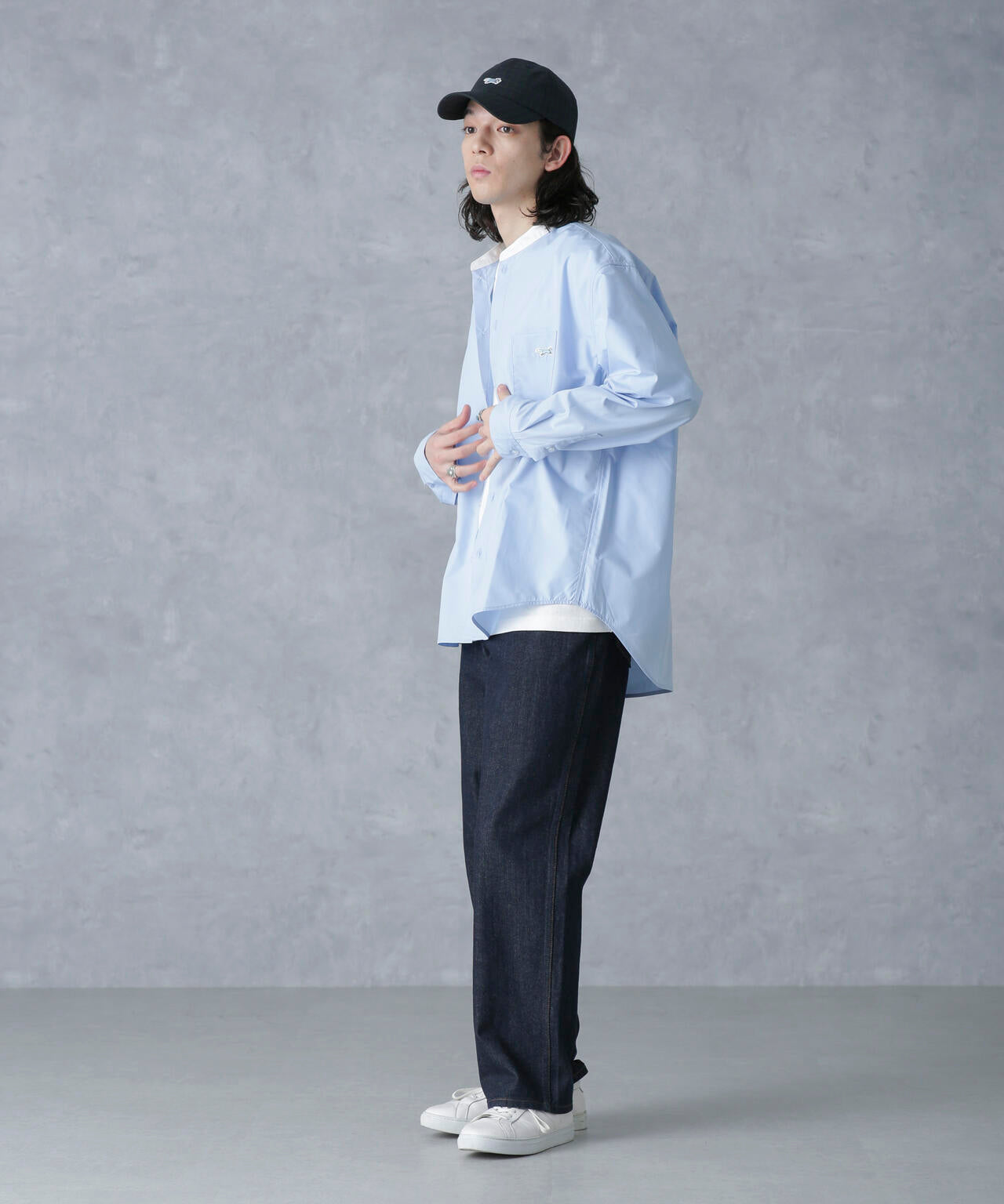 「PENNEYS別注」クレリックバンドカラーシャツ 長袖 6724120212