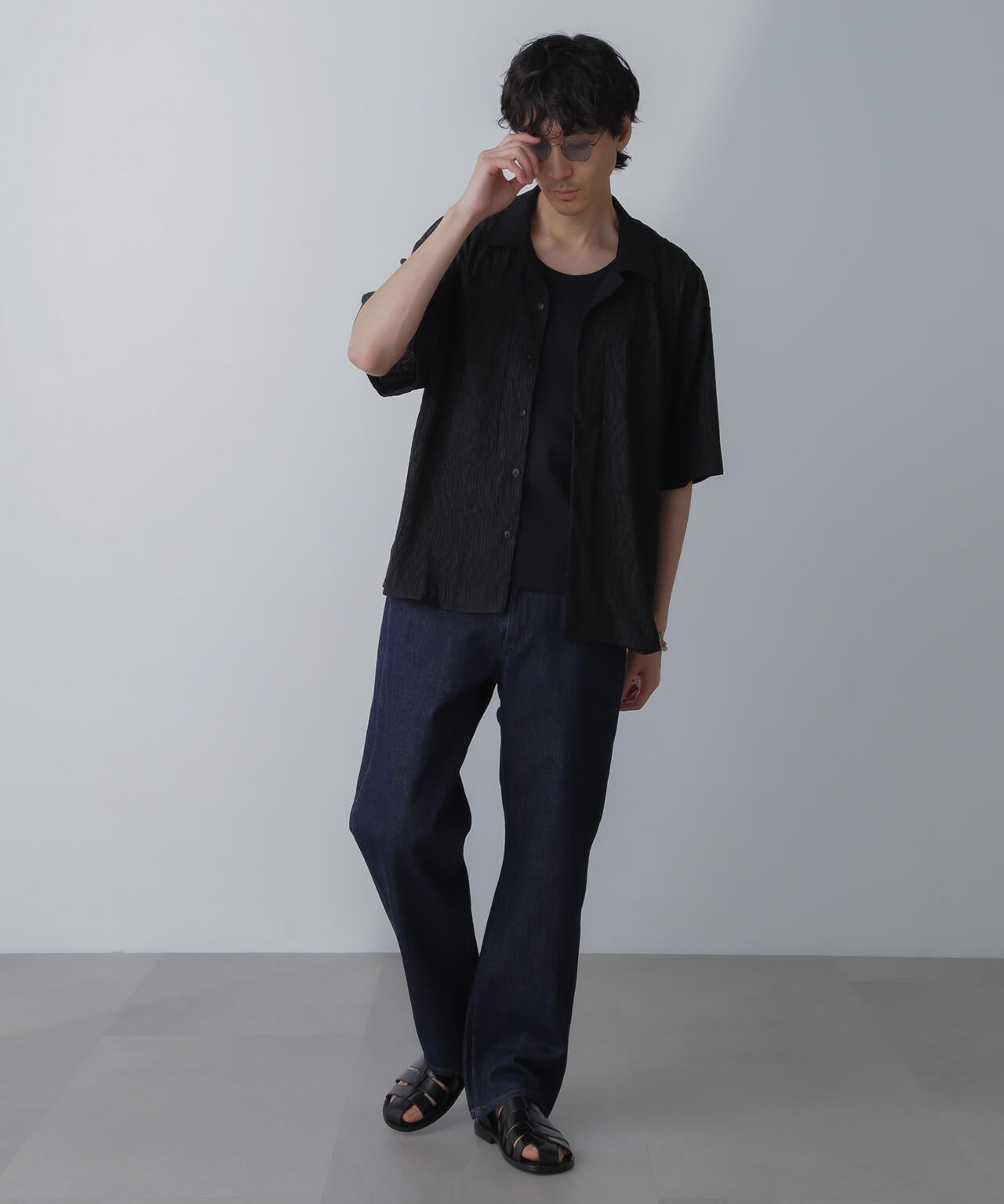 NORMANBROS別注ワイドポケット楊柳シャツ 半袖 6724121214