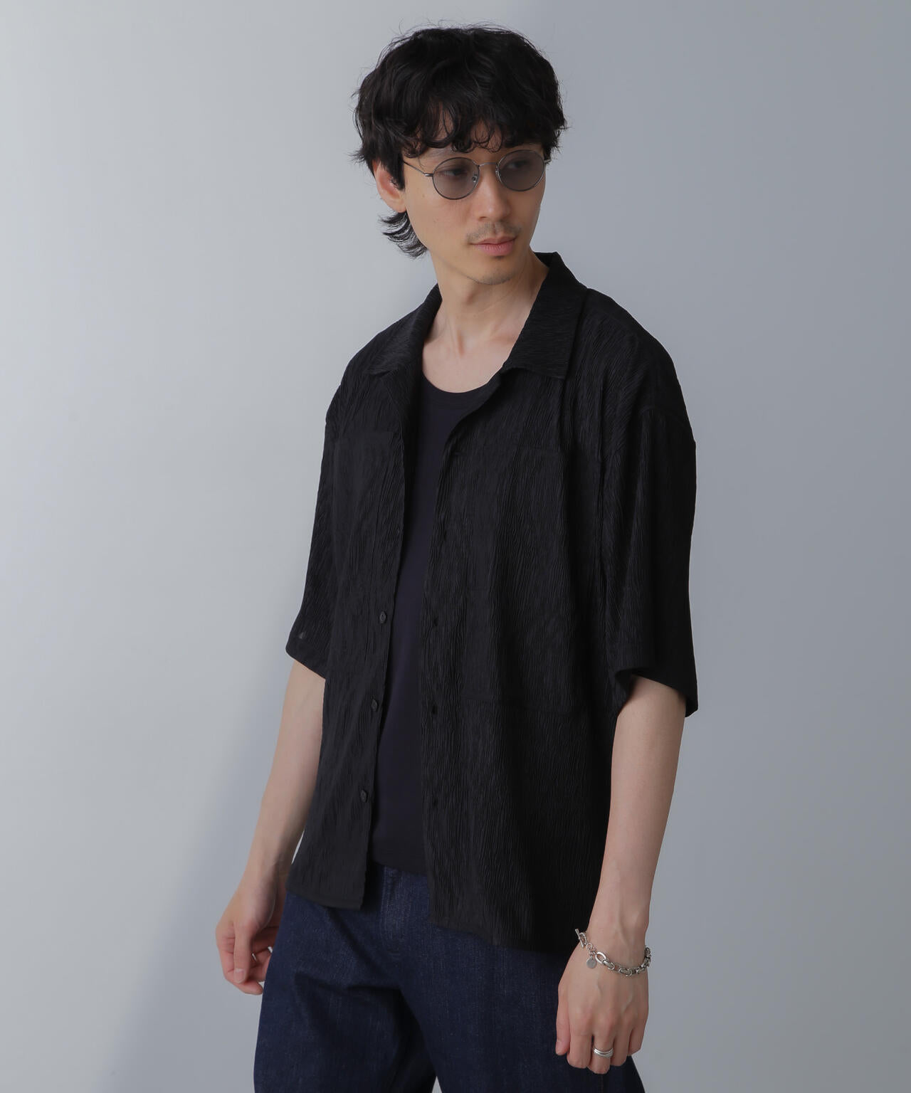 NORMANBROS別注ワイドポケット楊柳シャツ 半袖 6724121214