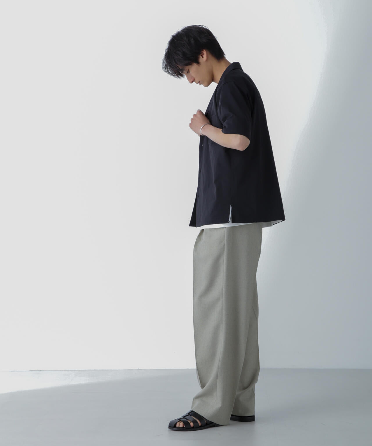 ドライジャージーオープンカラーシャツ 半袖(セットアップ可) 6724121226