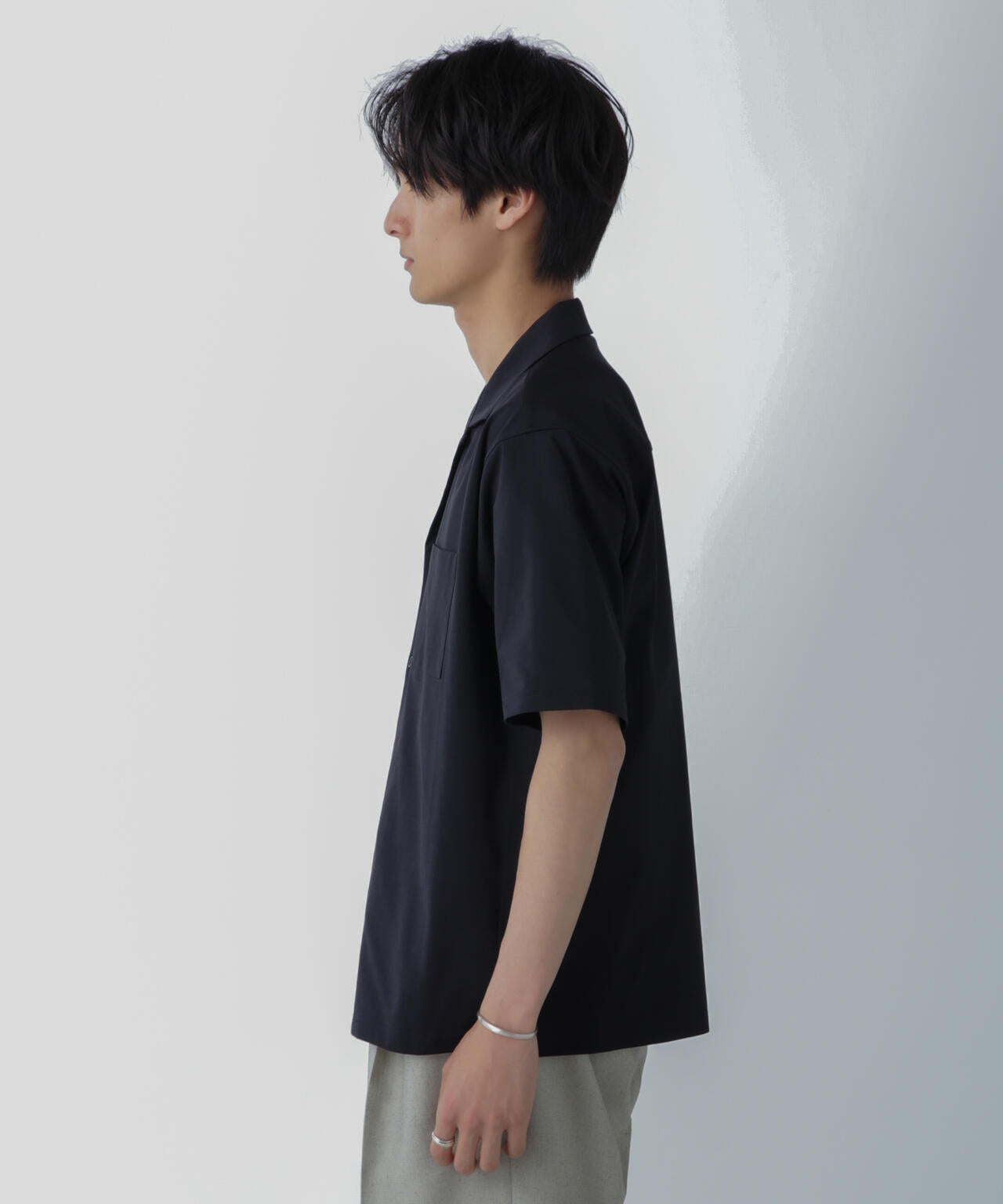 ドライジャージーオープンカラーシャツ 半袖(セットアップ可) 6724121226
