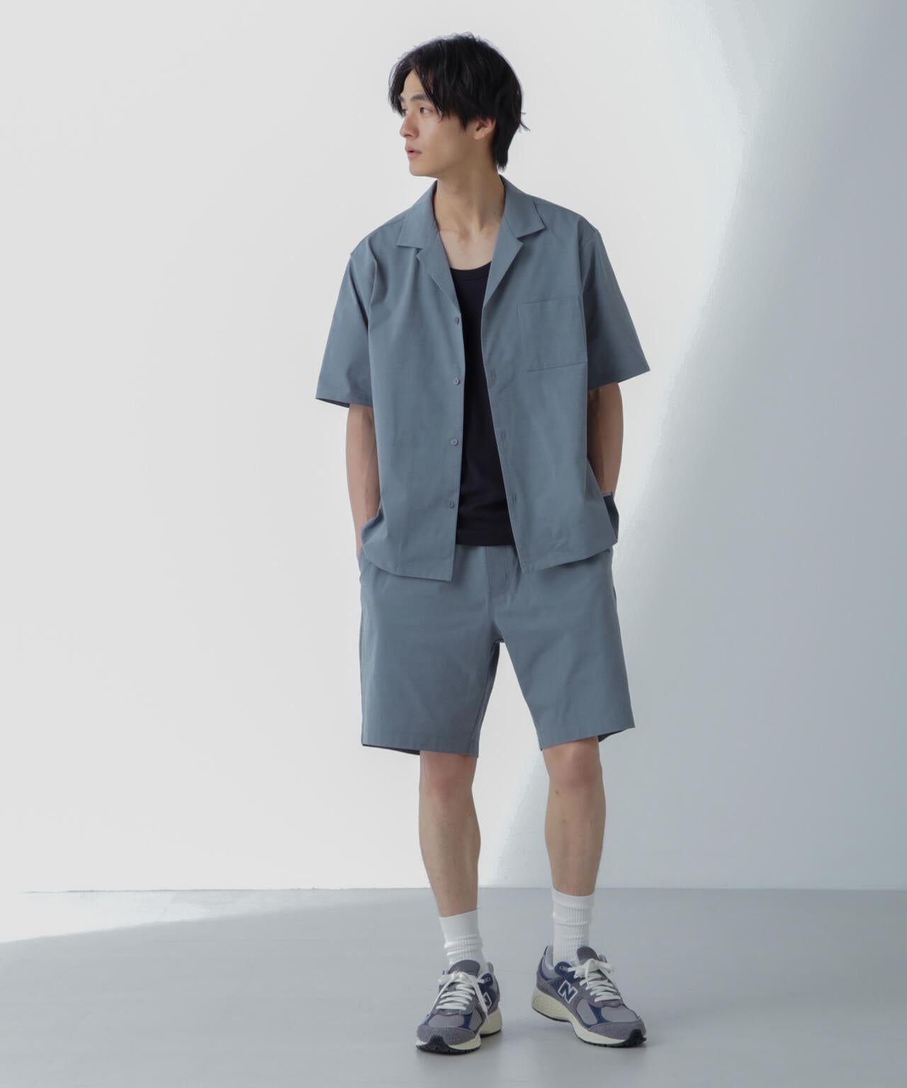 ドライジャージーオープンカラーシャツ 半袖(セットアップ可) 6724121226