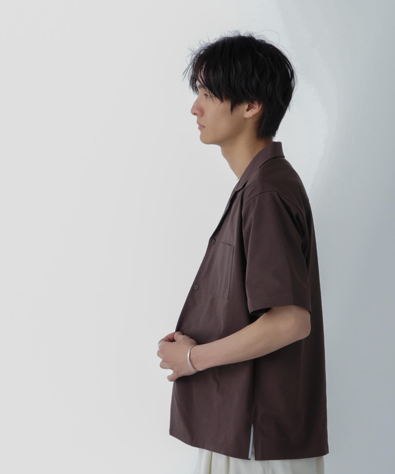 ドライジャージーオープンカラーシャツ 半袖(セットアップ可) 6724121226