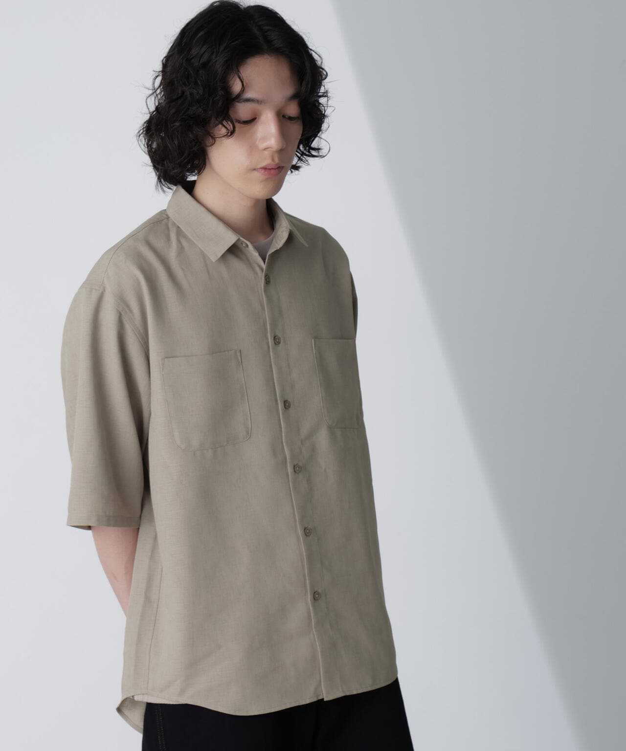 テックリネンシャツ 半袖(セットアップ可) 6724121227