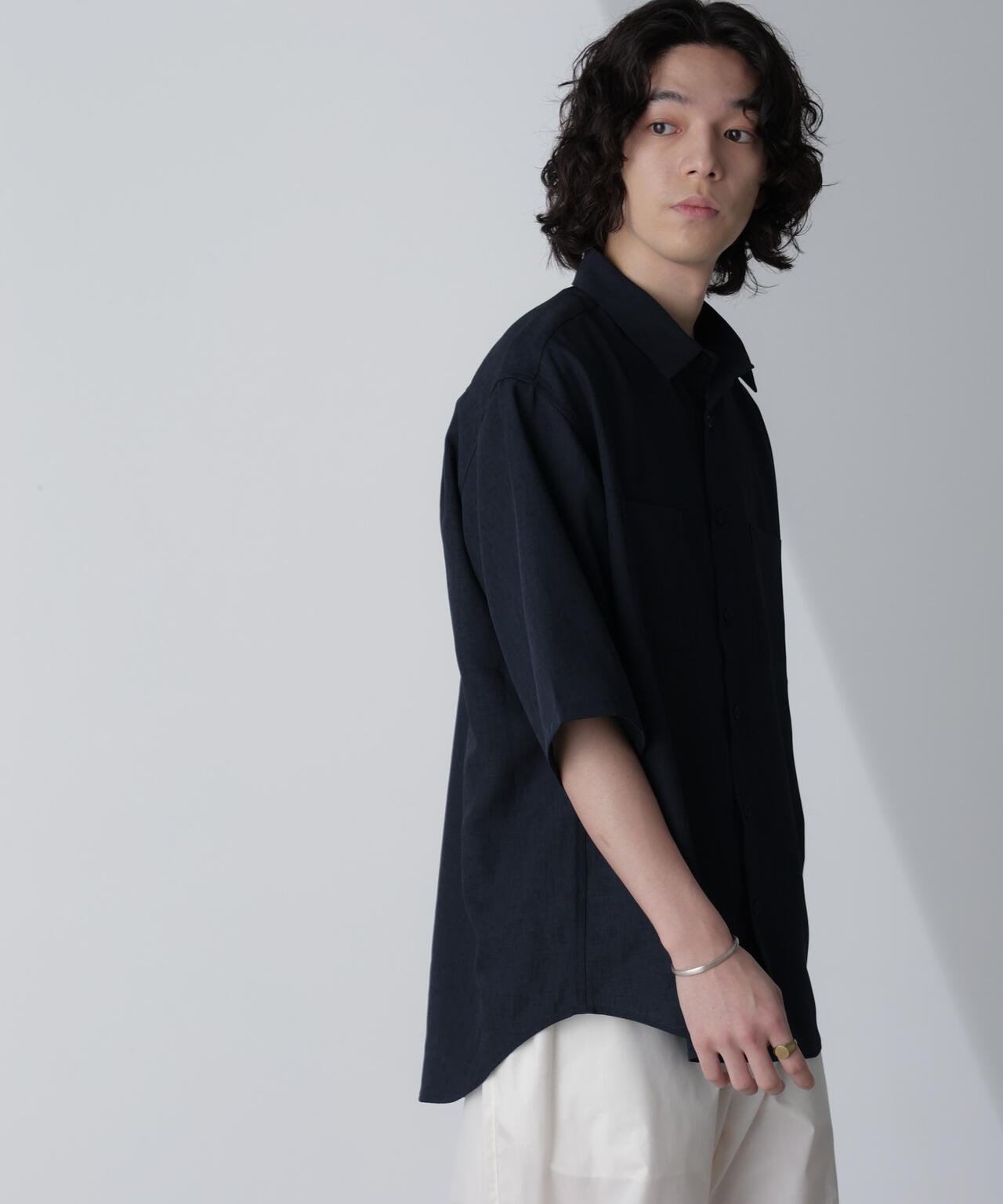 テックリネンシャツ 半袖(セットアップ可) 6724121227