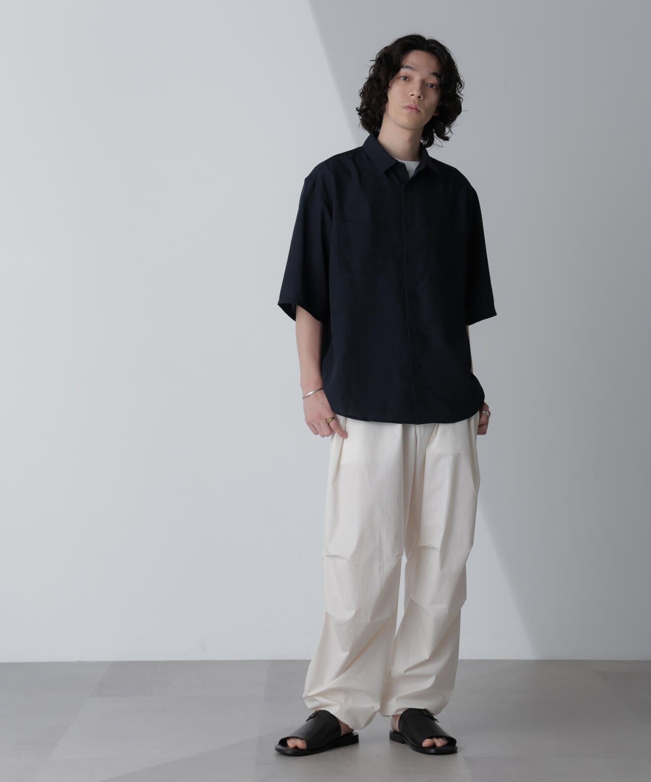 テックリネンシャツ 半袖(セットアップ可) 6724121227