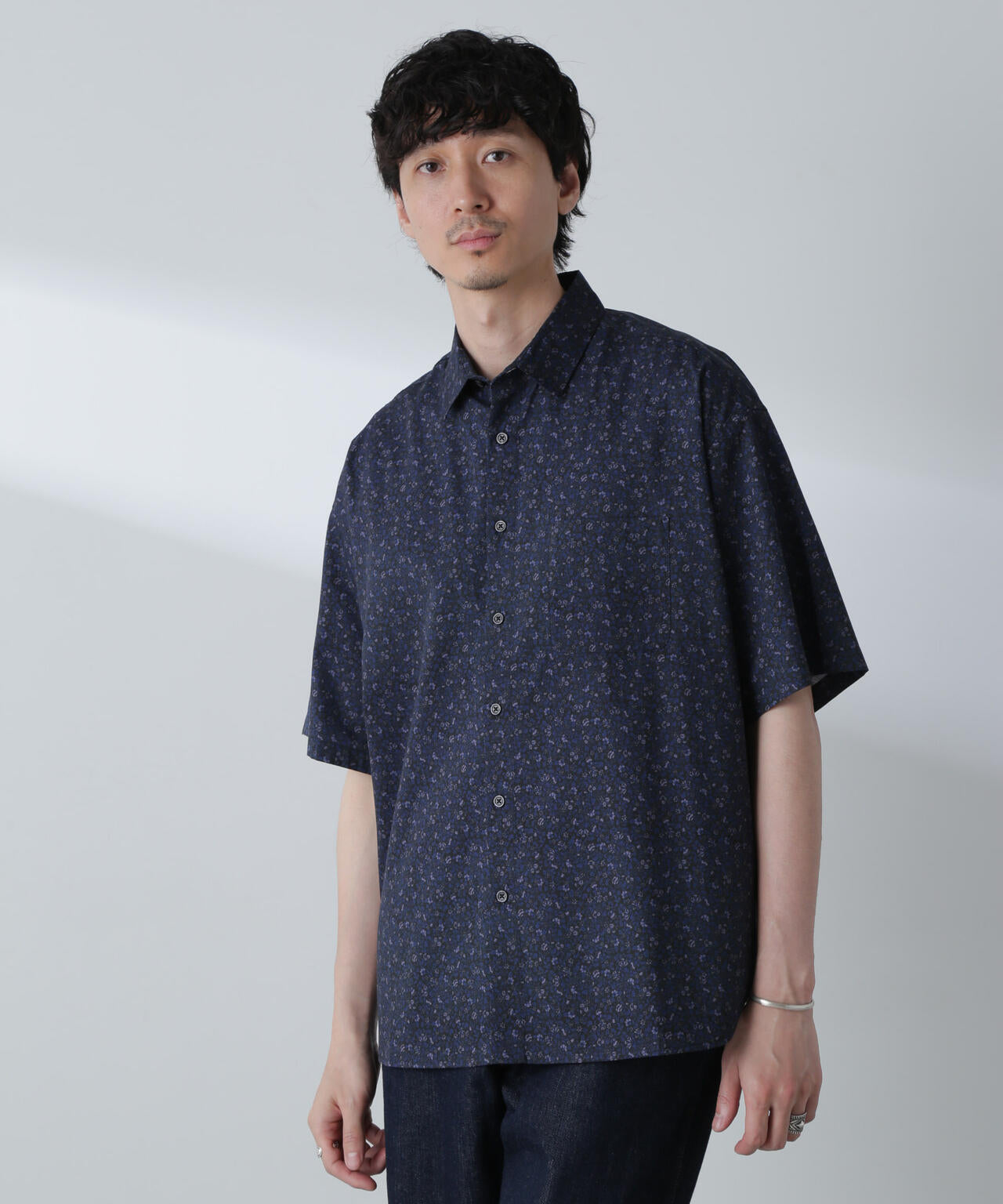 小花柄レギュラーシャツ 半袖 6724121230