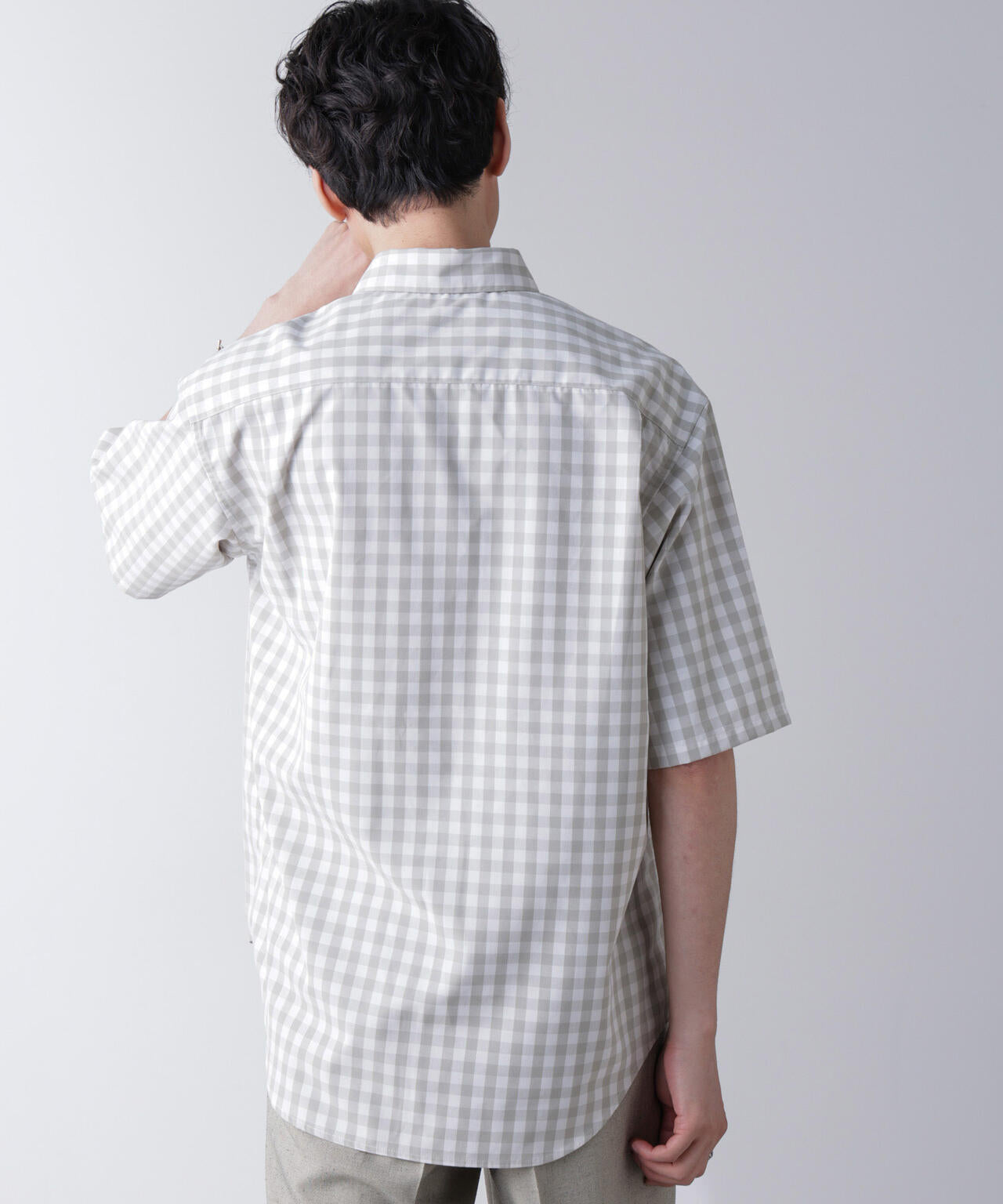 リラックスギンガムシャツ 半袖 6724121237