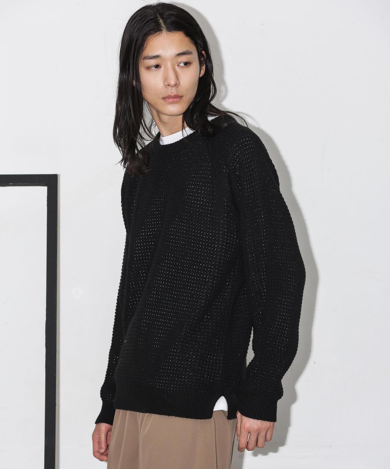 ワッフルラグランニット 6724122203