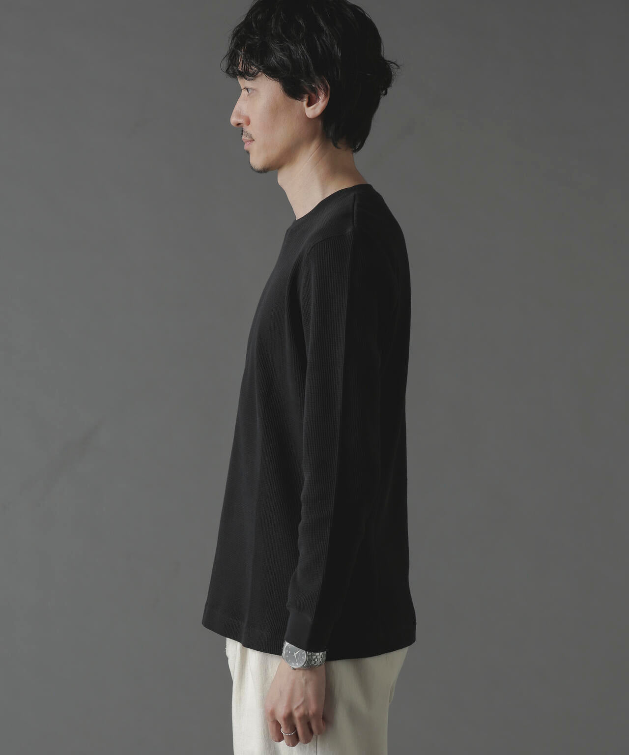 アンチスメルワッフルTシャツ 長袖 6724123212