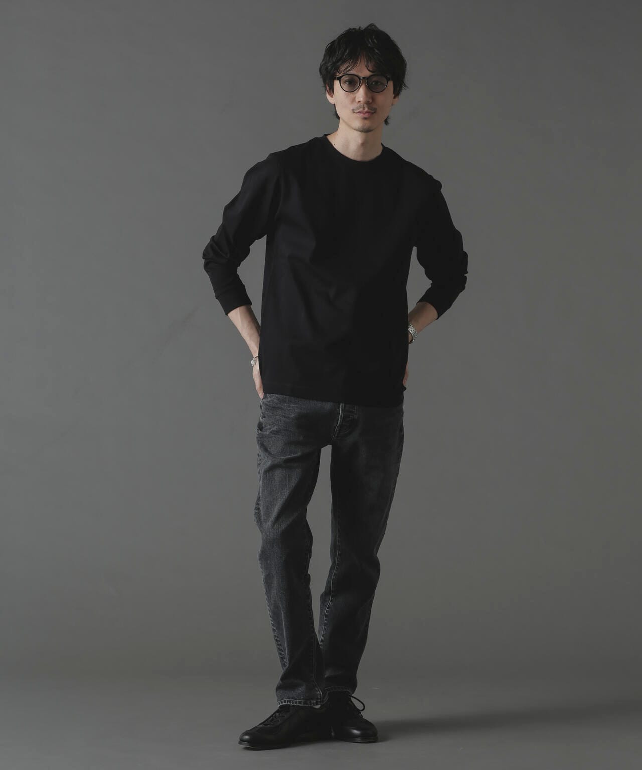 アンチスメルクルーネックTシャツ 長袖 6724123213