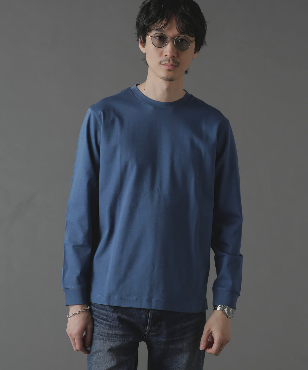 アンチスメルクルーネックTシャツ 長袖 6724123213