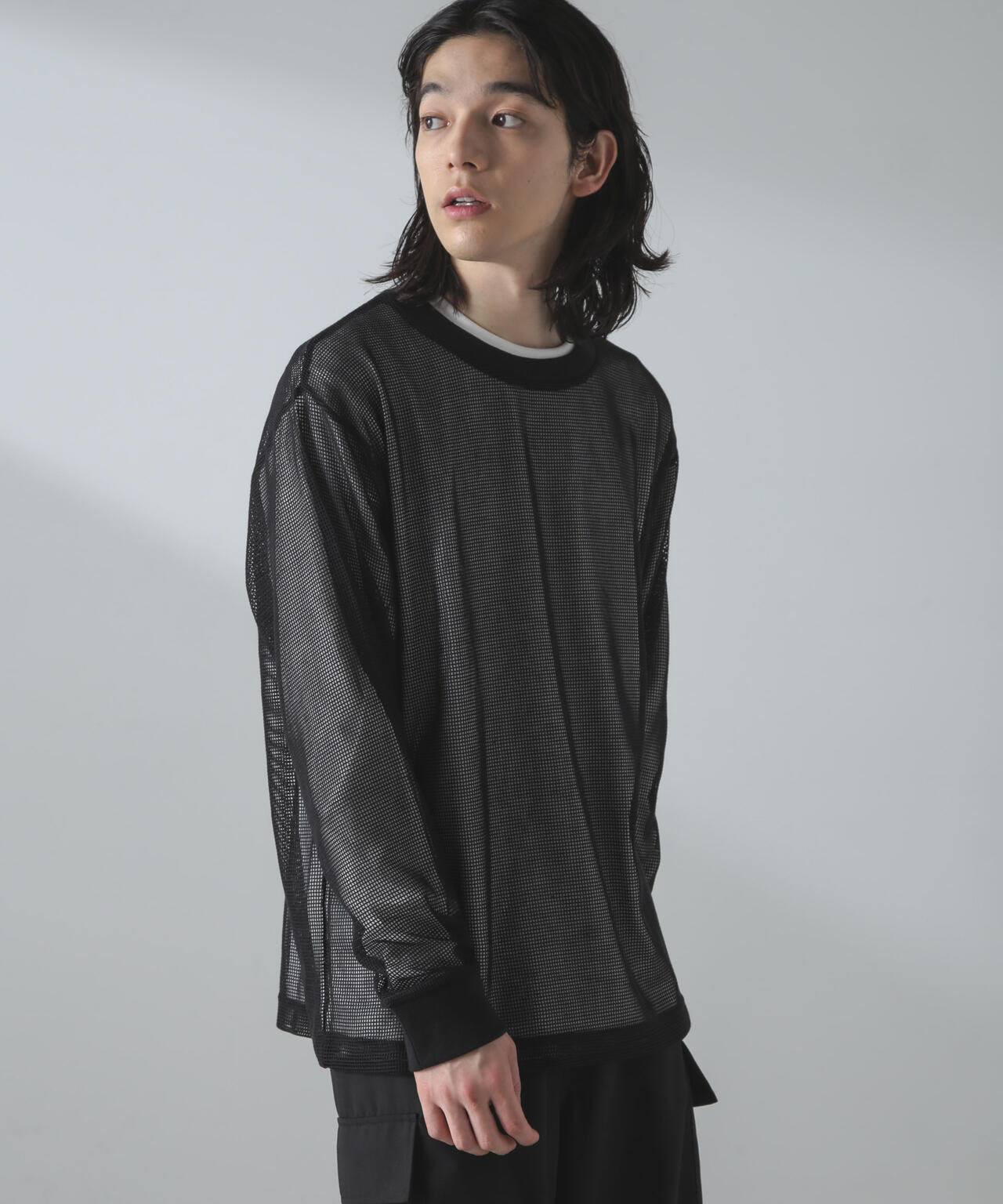 アンサンブルメッシュTシャツ 長袖 6724123215