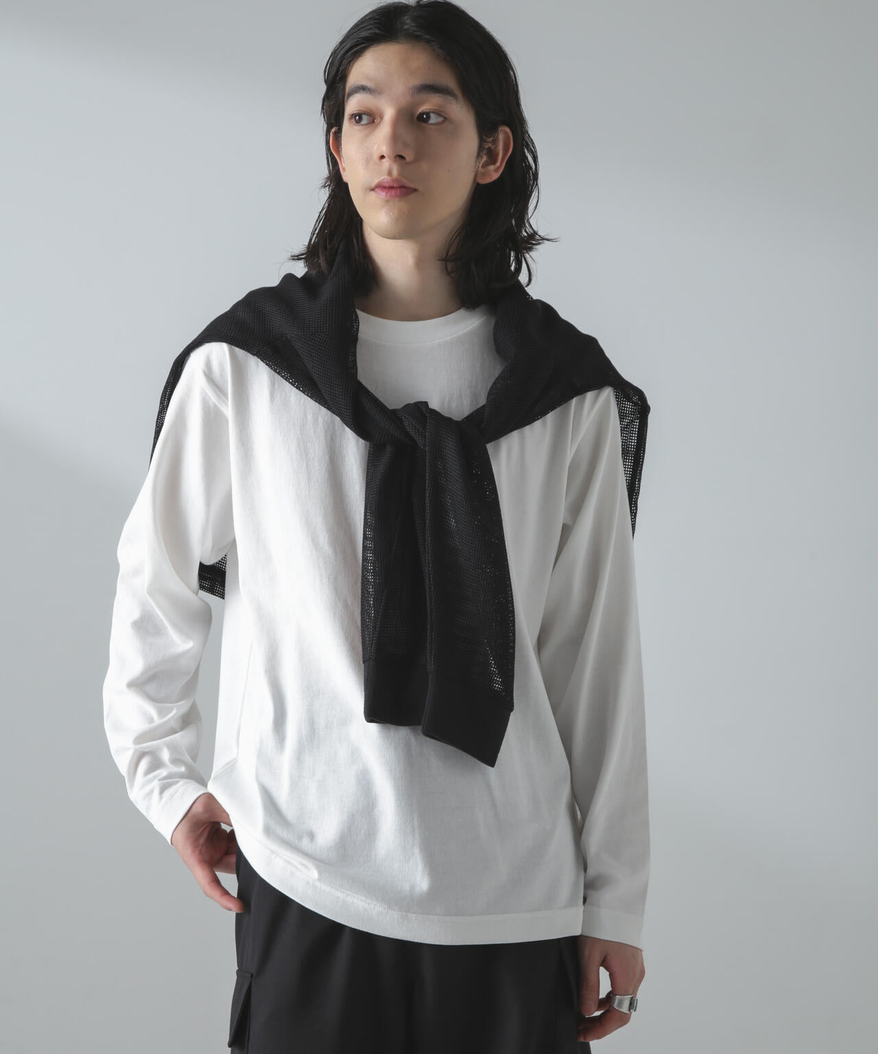 アンサンブルメッシュTシャツ 長袖 6724123215