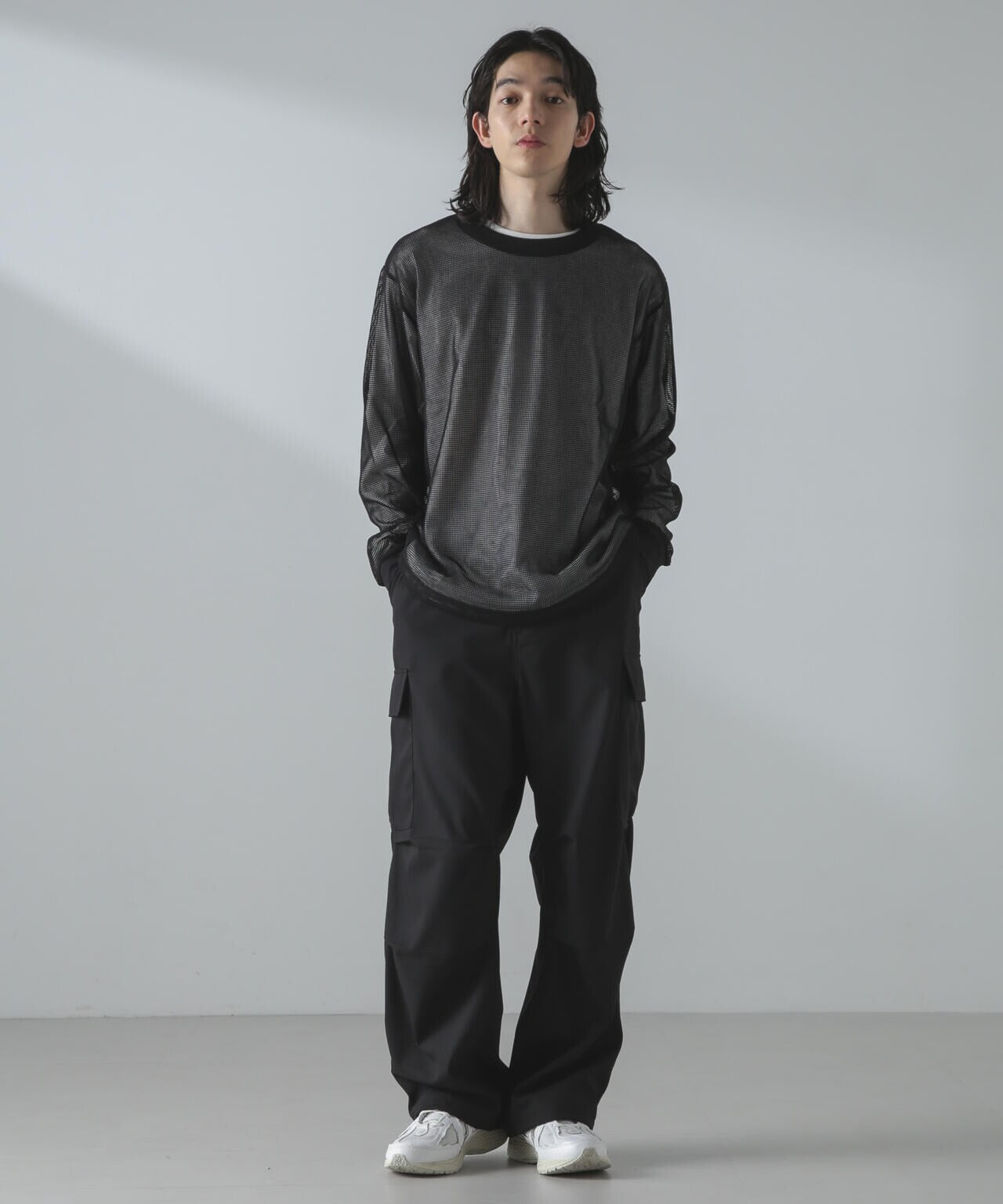 アンサンブルメッシュTシャツ 長袖 6724123215