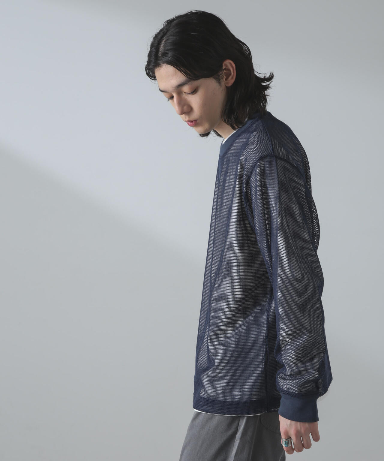 アンサンブルメッシュTシャツ 長袖 6724123215