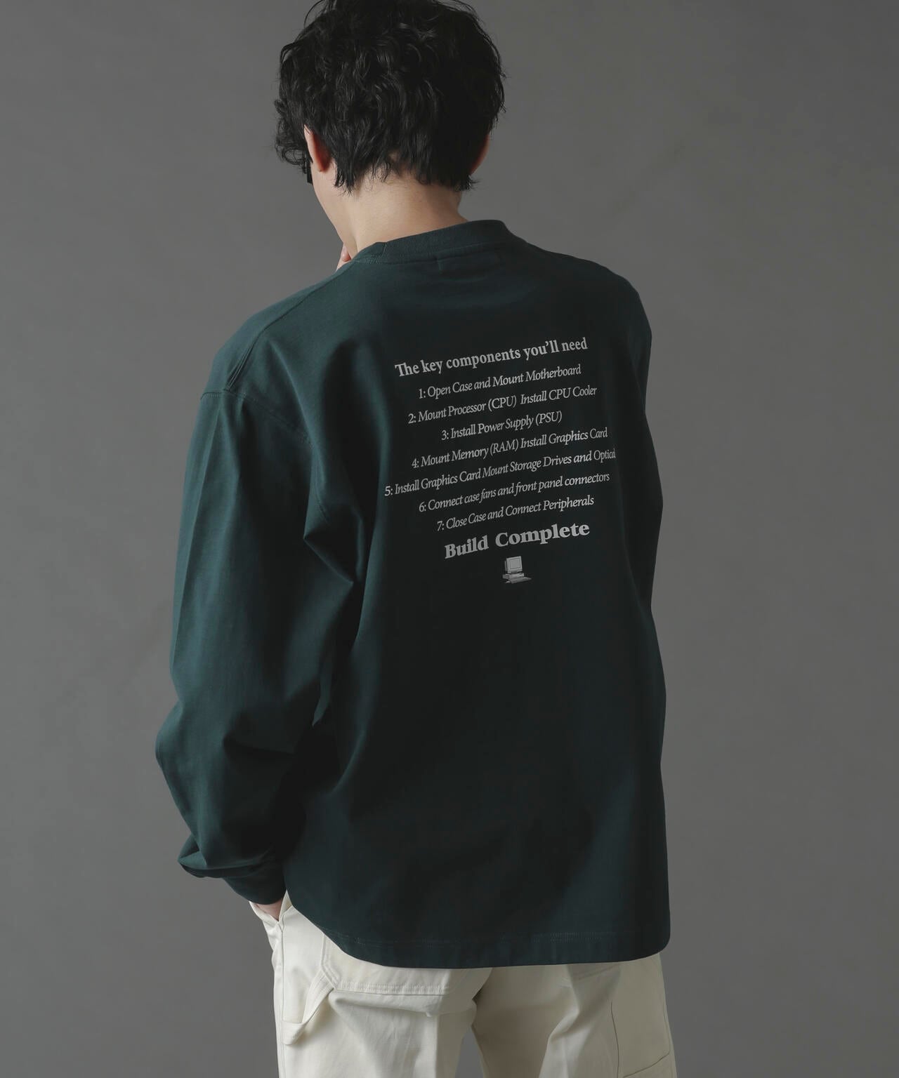 「MOFFISIE」オリジナルプリントTシャツ 長袖 6724123217