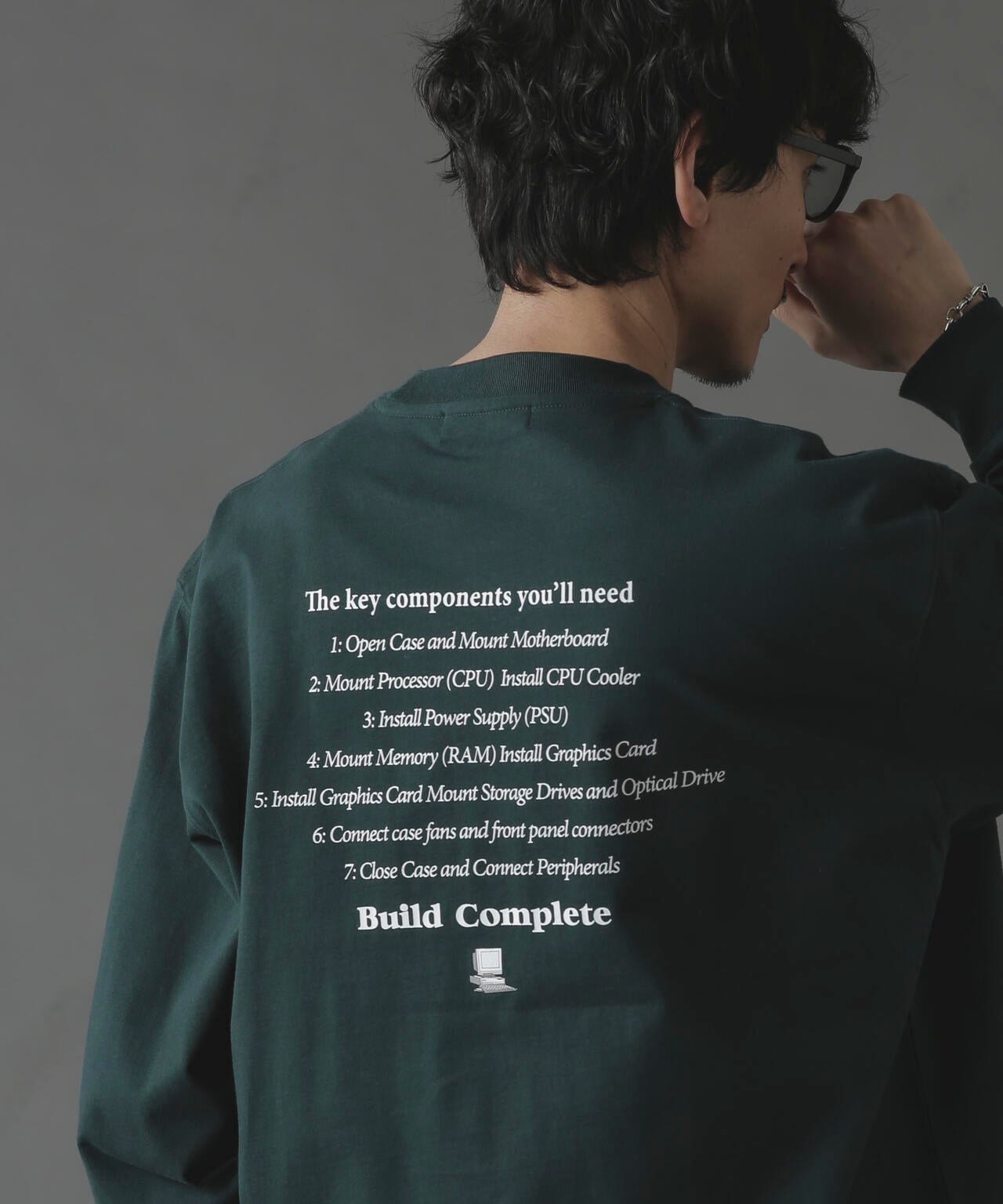 「MOFFISIE」オリジナルプリントTシャツ 長袖 6724123217
