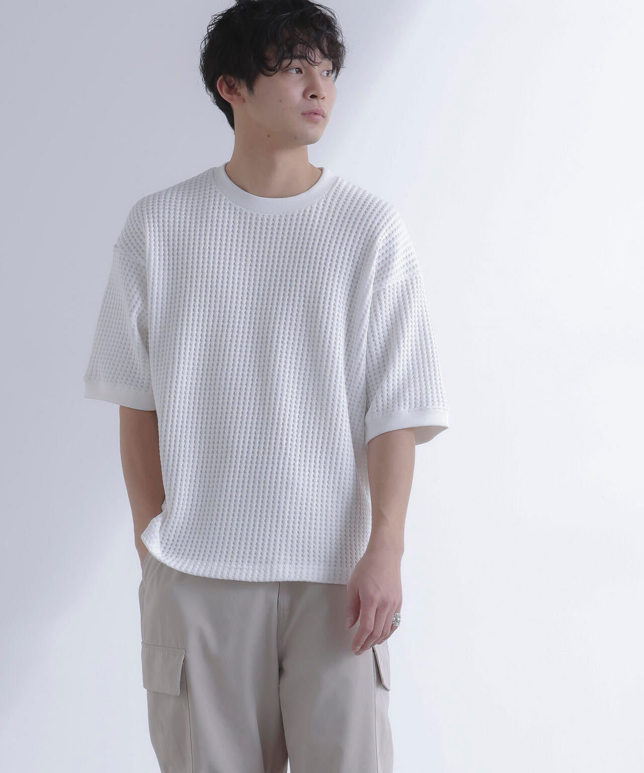 オニワッフルビッグTシャツ 五分袖 6724124212