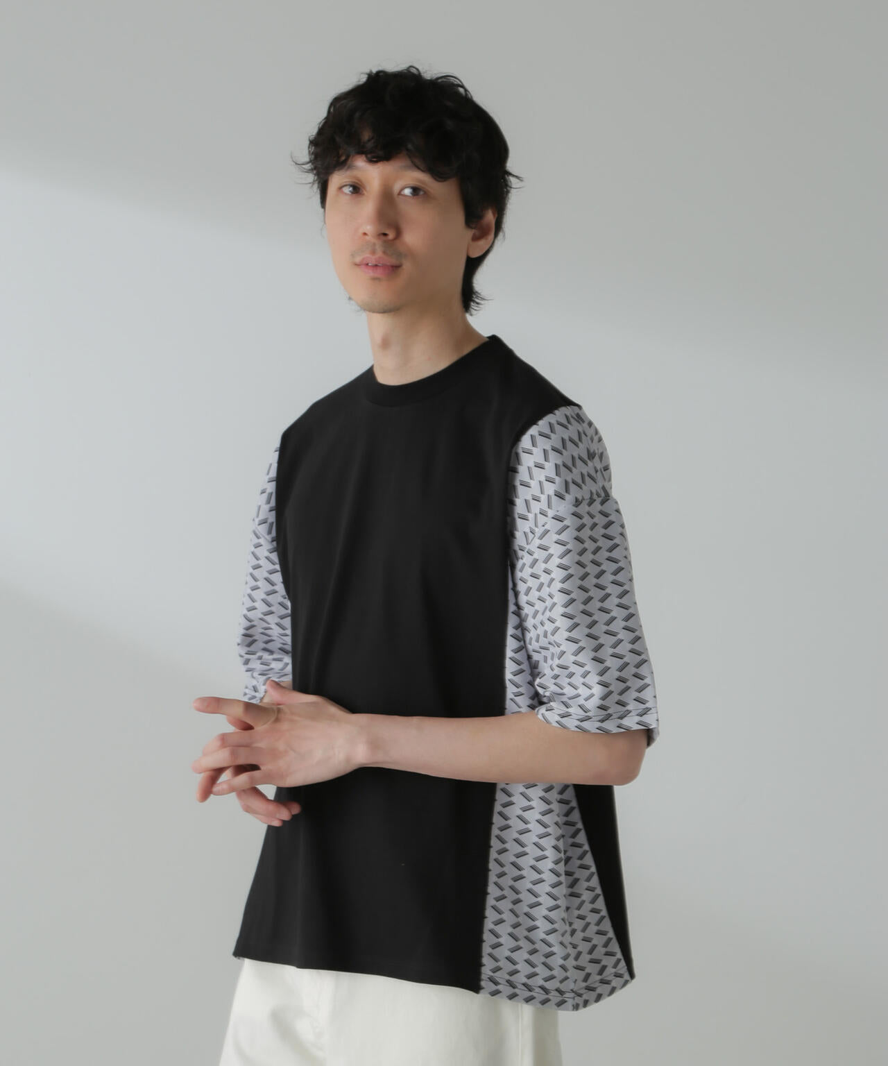 切り替えパターンTシャツ 半袖(セットアップ可) 6724124221