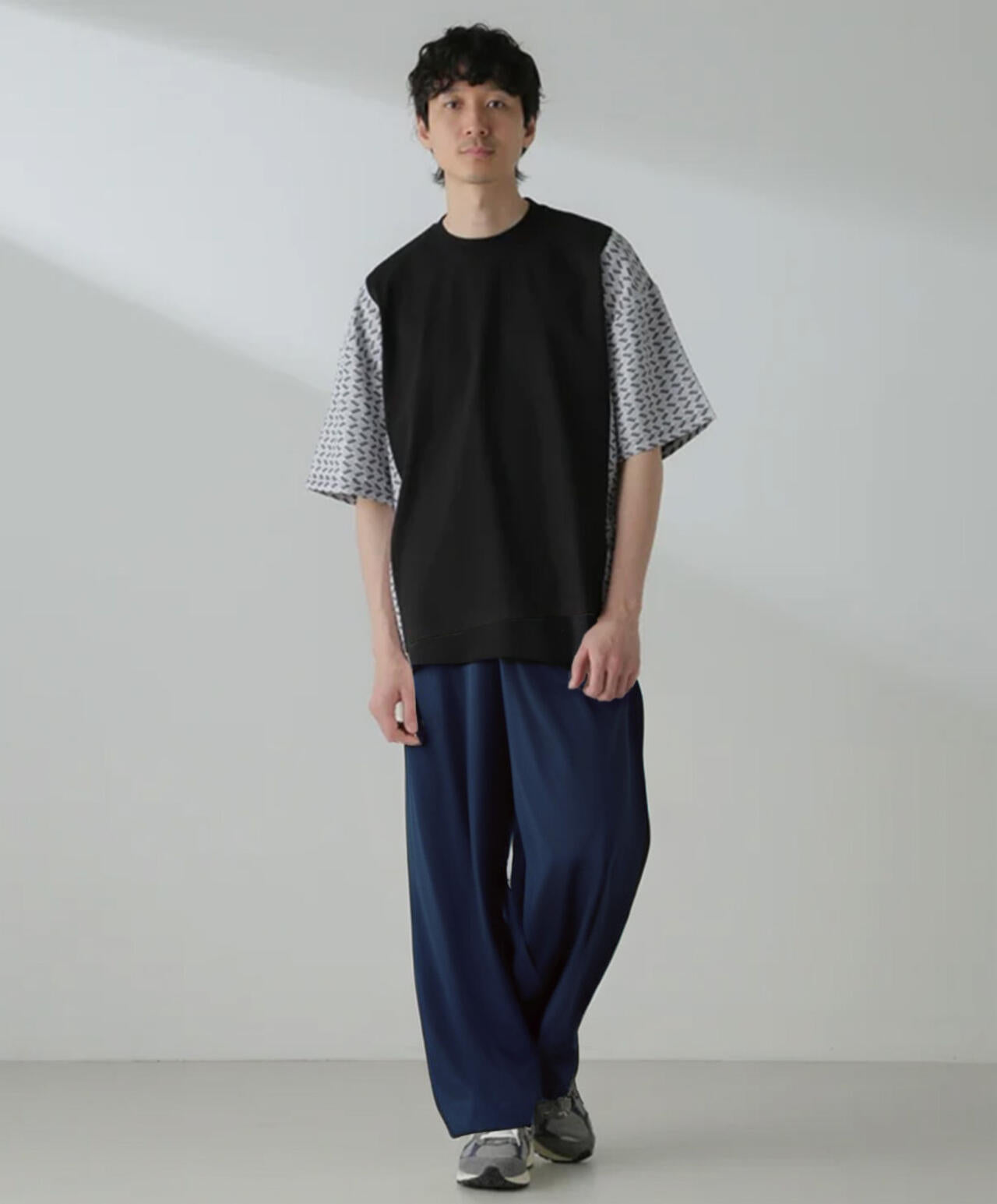 切り替えパターンTシャツ 半袖(セットアップ可) 6724124221