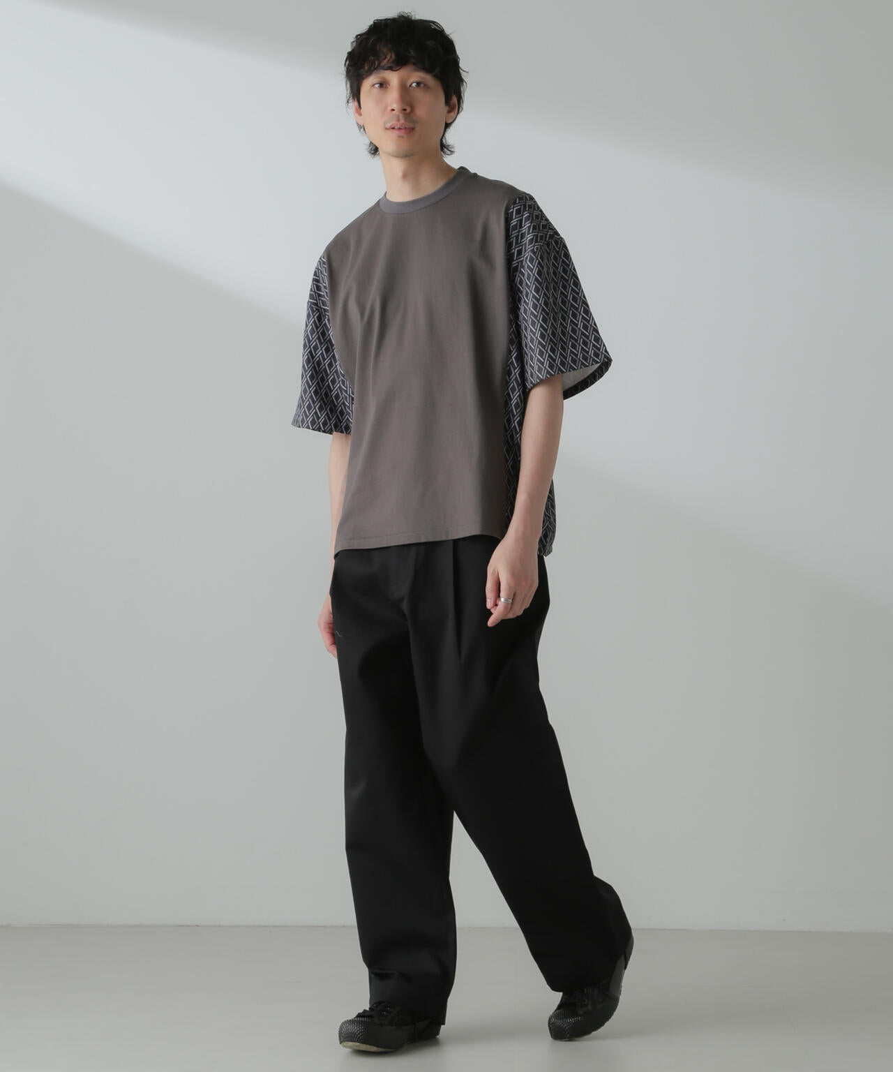 切り替えパターンTシャツ 半袖(セットアップ可) 6724124221