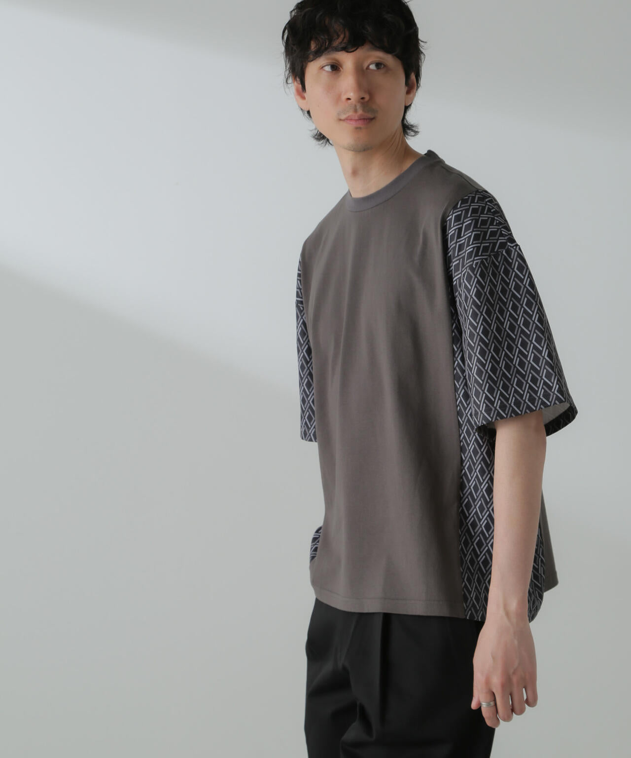 切り替えパターンTシャツ 半袖(セットアップ可) 6724124221