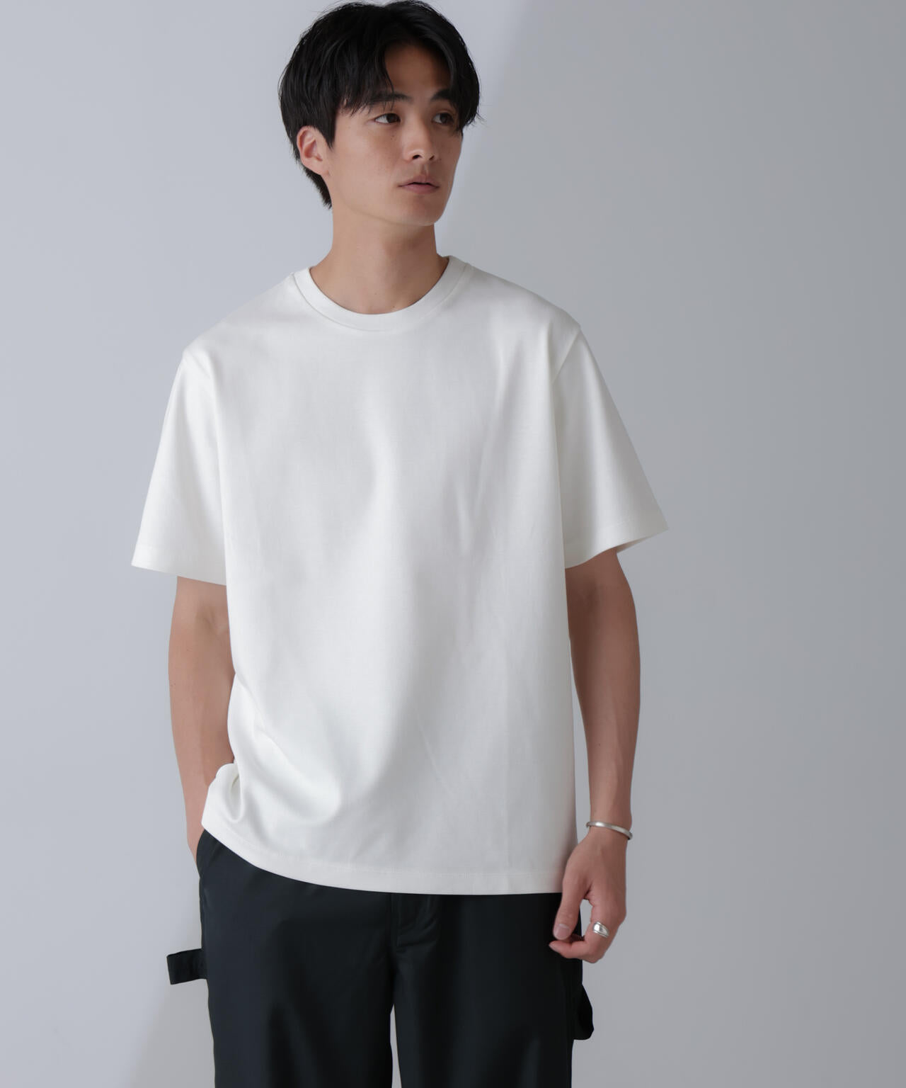 ダブルスムースクルーネックTシャツ 半袖 6724124231