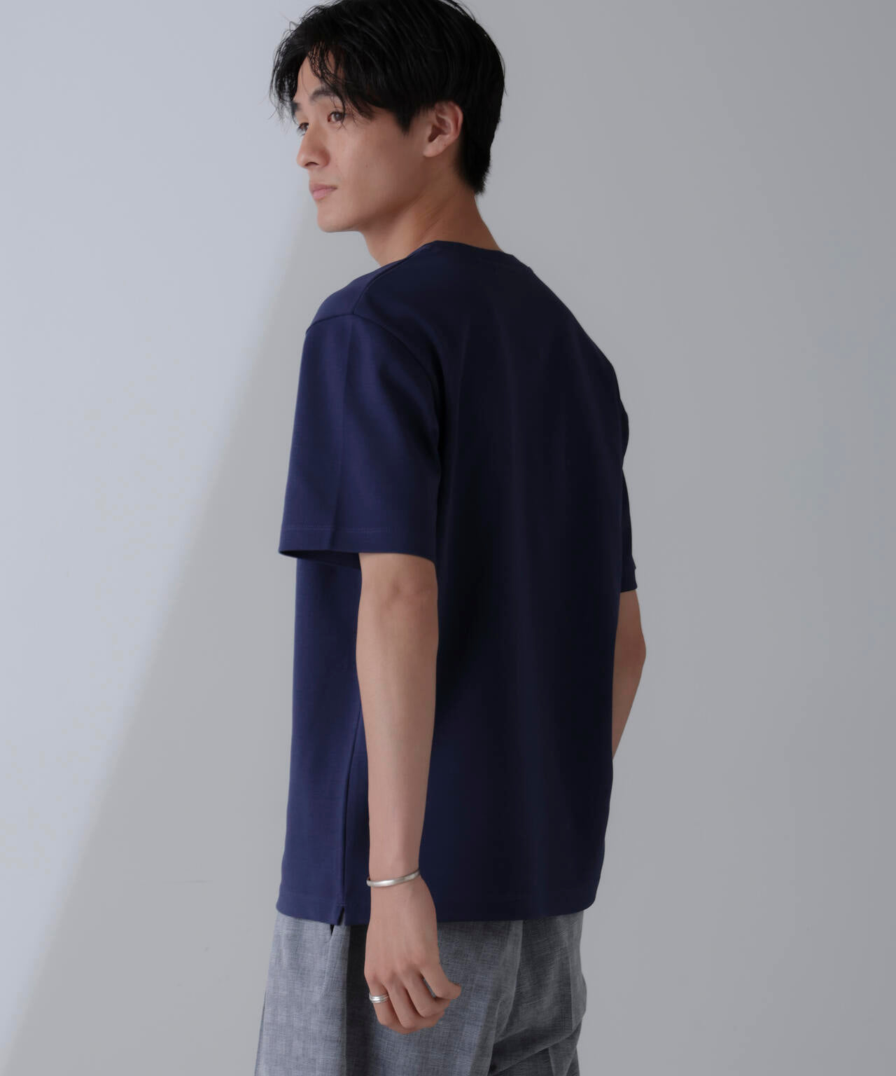 ダブルスムースクルーネックTシャツ 半袖 6724124231