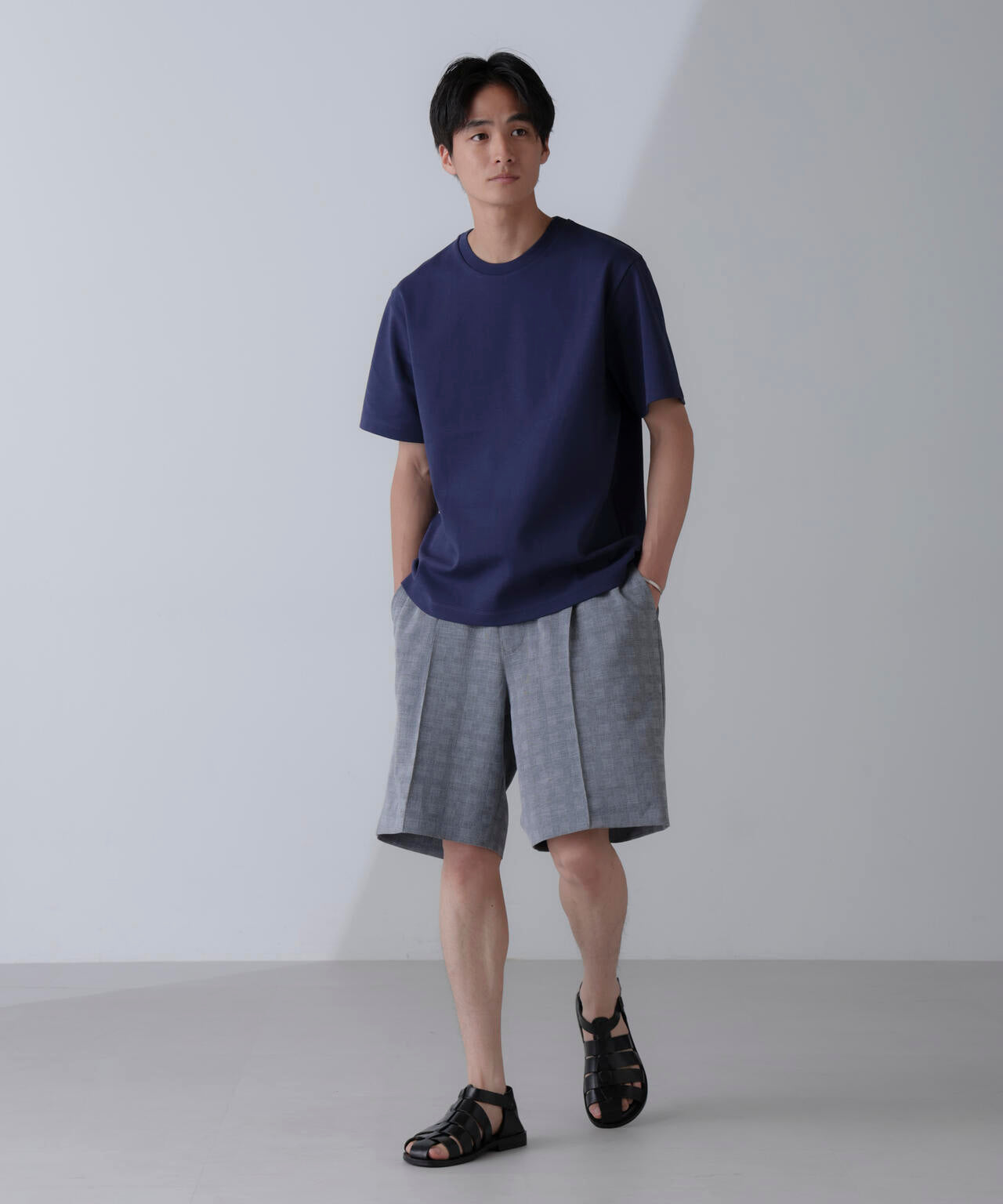 ダブルスムースクルーネックTシャツ 半袖 6724124231