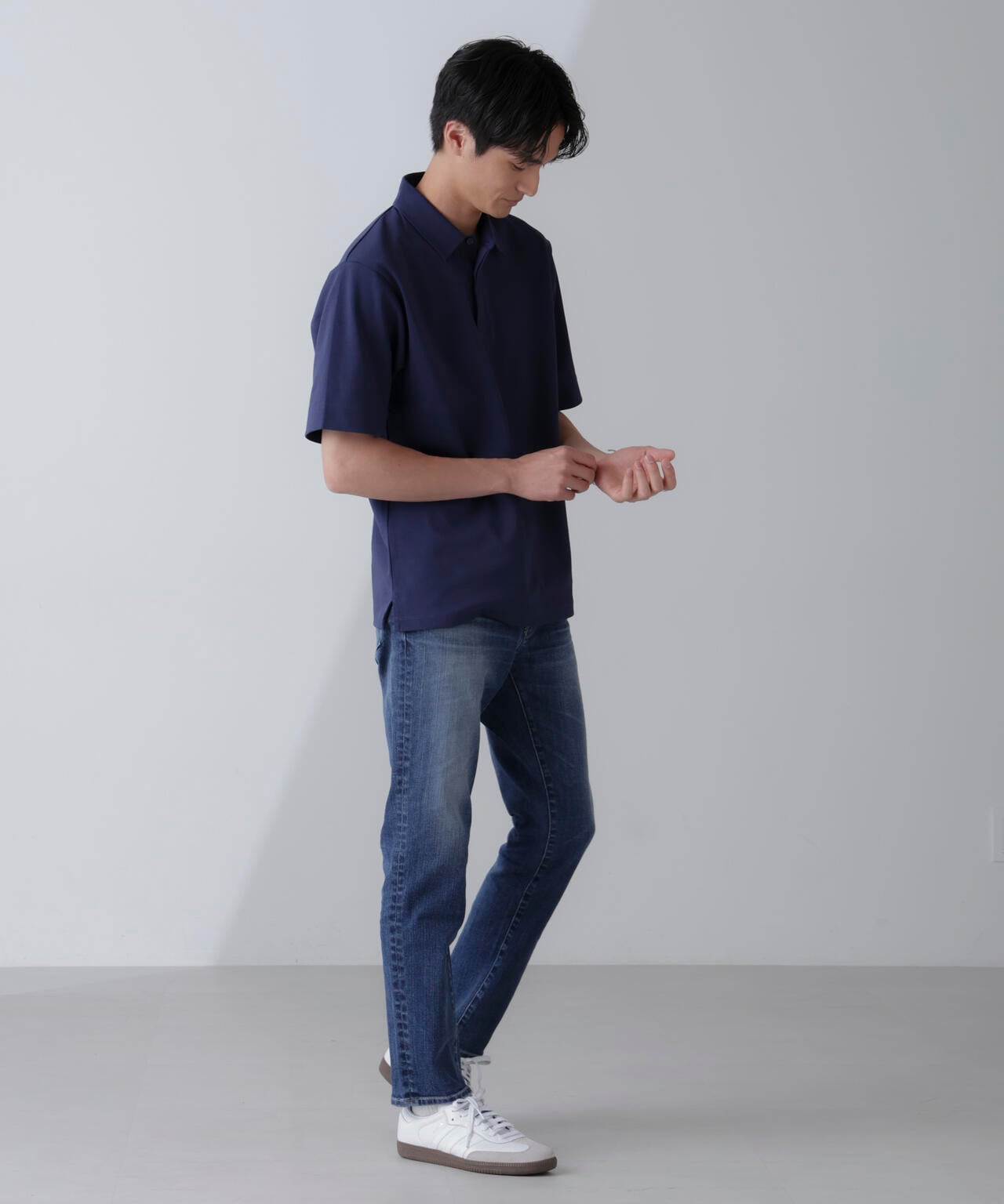 ダブルスムース比翼ポロ 6724124238
