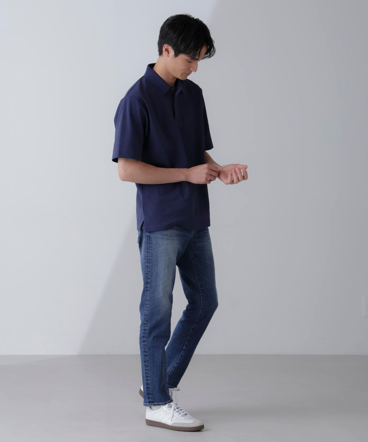 ダブルスムース比翼ポロ 6724124238