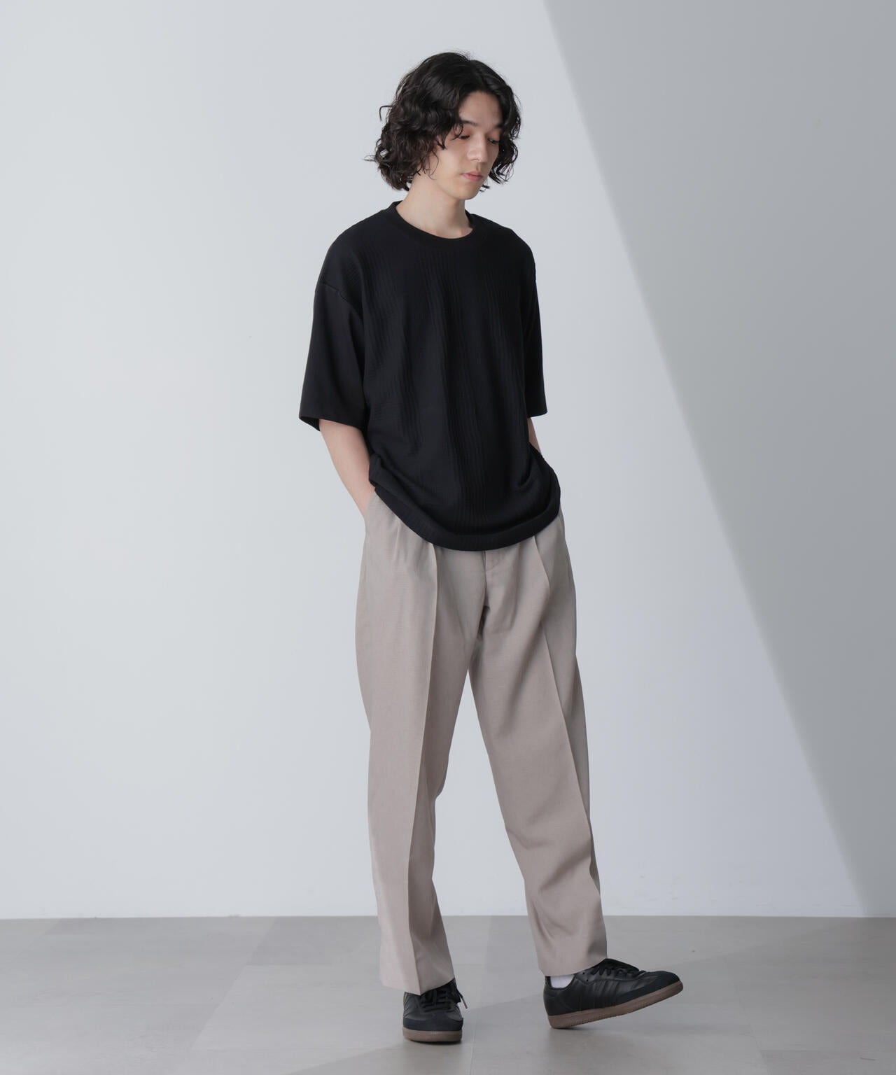 リンクスジャガードコンビTシャツ 半袖 6724124241